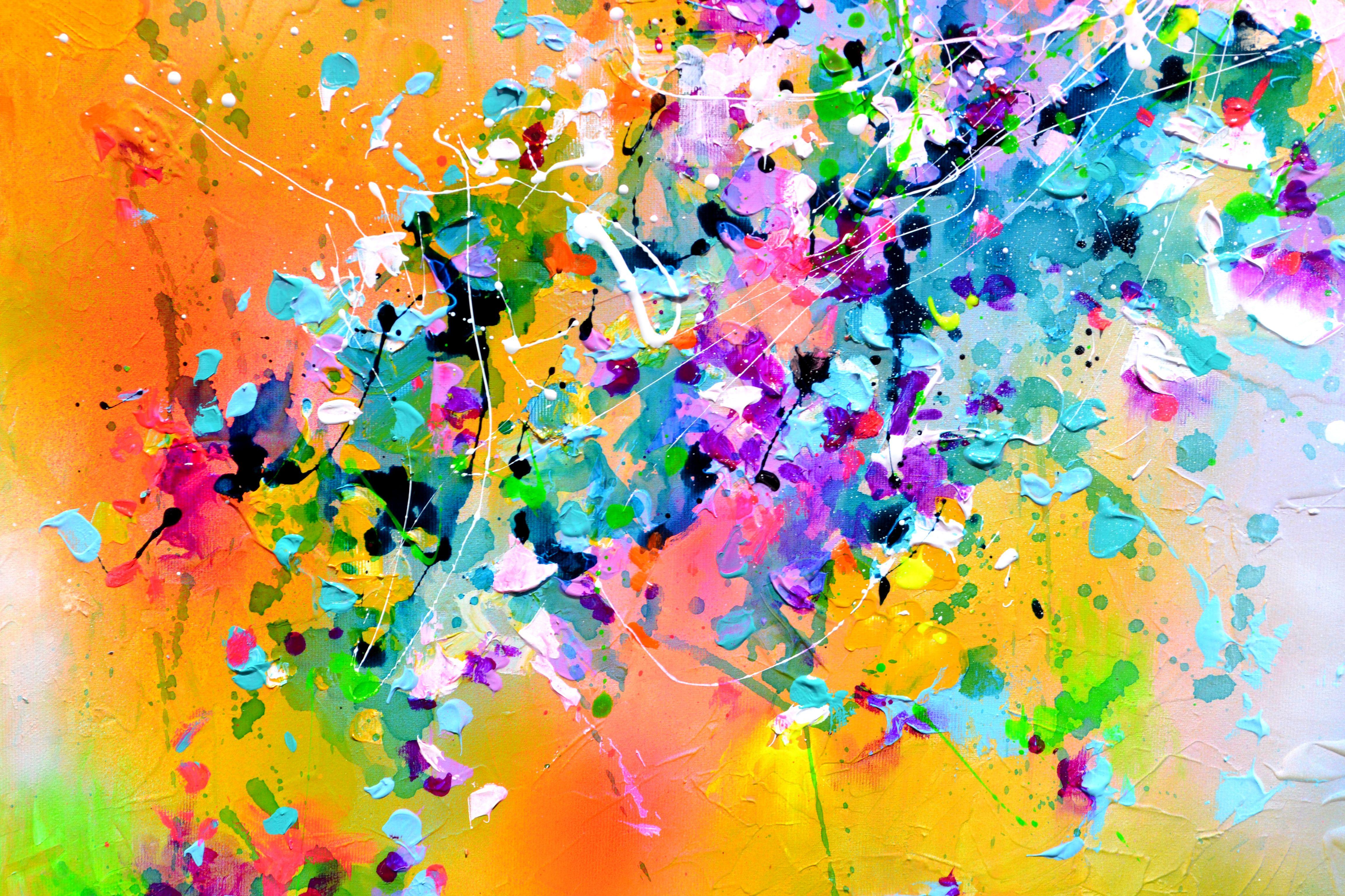 Underwater Temple 10 - Large Abstract Painting, Painting, Acrylic on Canvas For Sale 2
