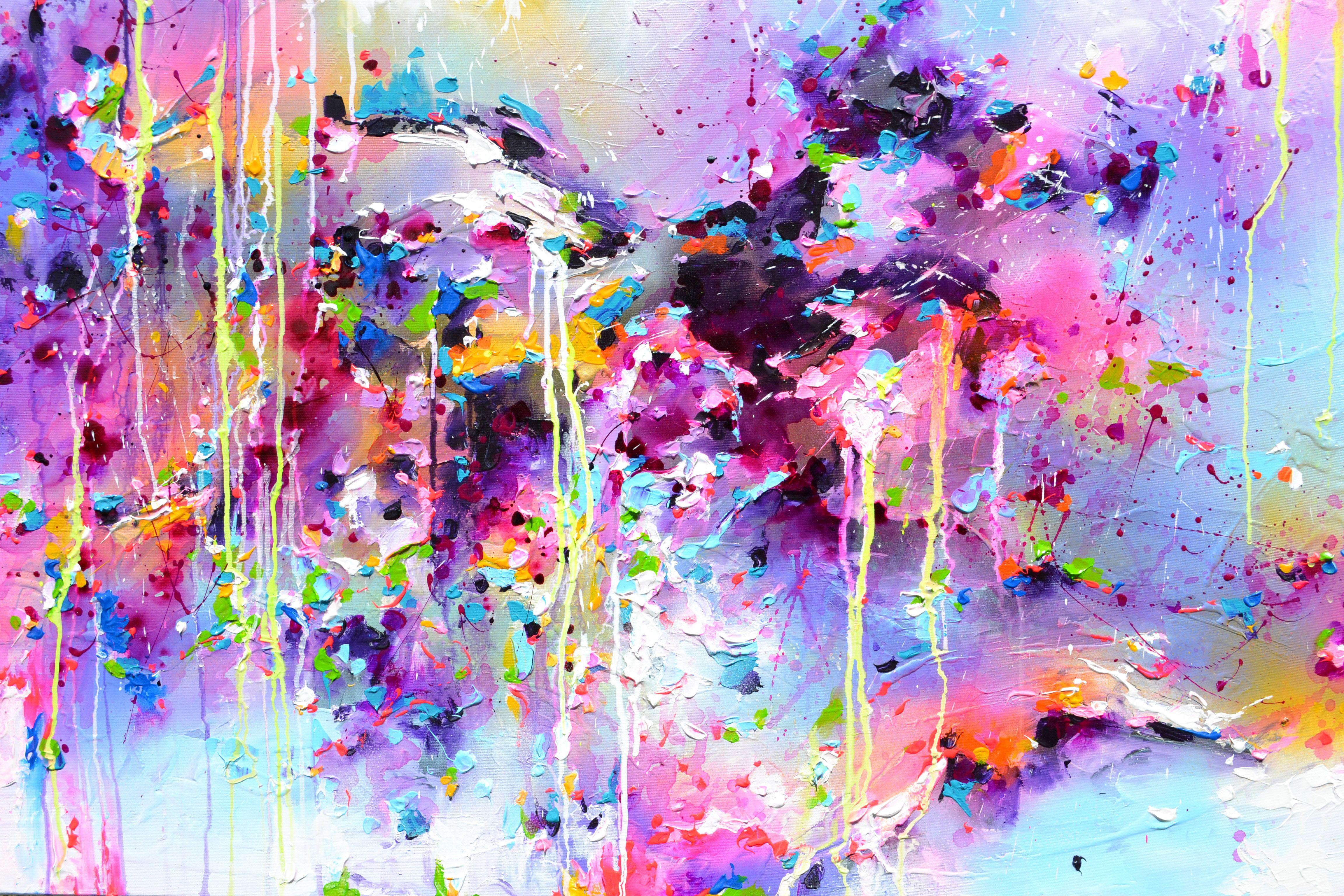 Underwater Temple 11 - Large Abstract Painting, Painting, Acrylic on Canvas For Sale 1