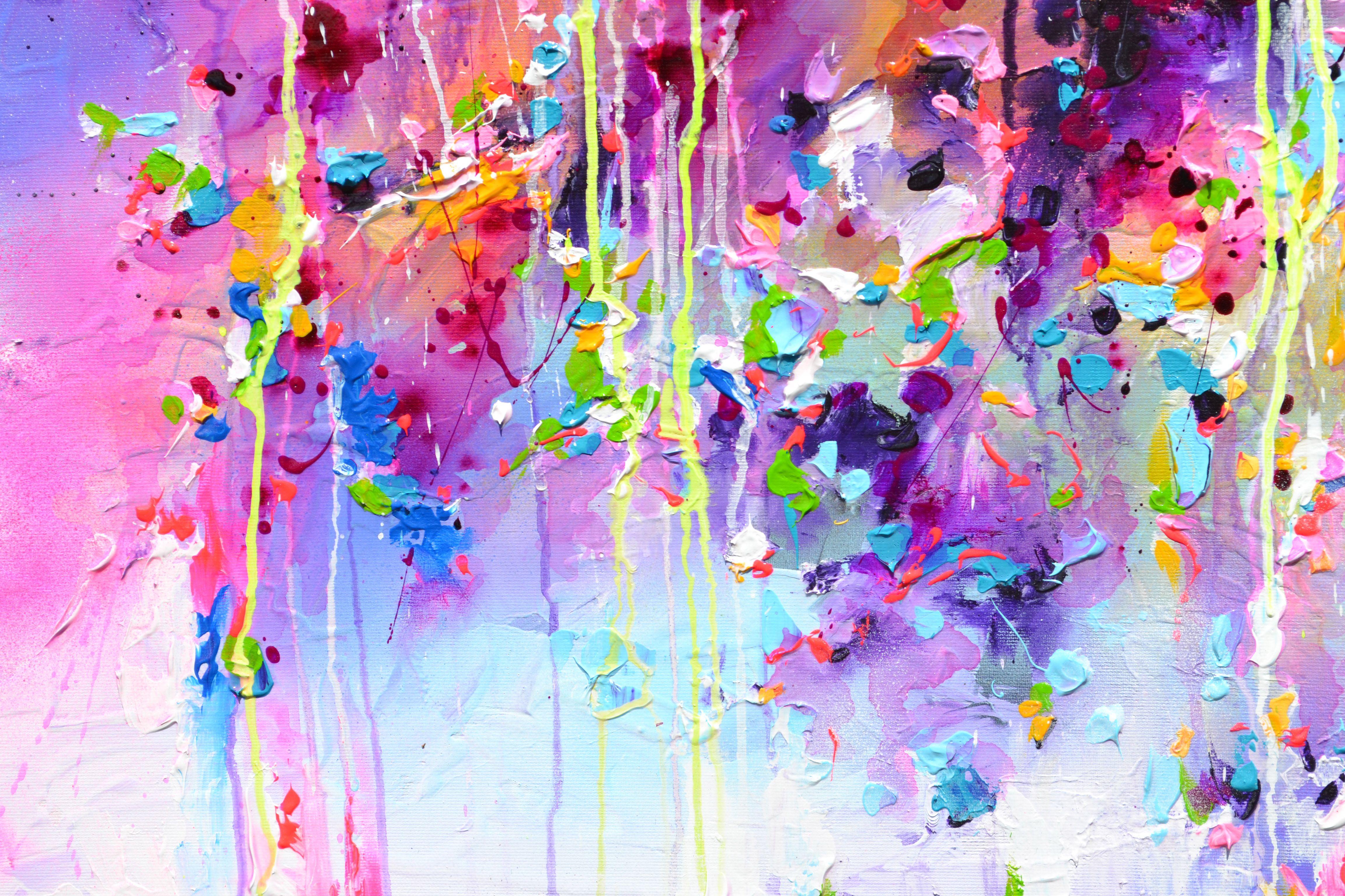 Underwater Temple 11 - Large Abstract Painting, Painting, Acrylic on Canvas For Sale 3