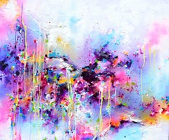 Underwater Temple 11 - Large Abstract Painting, Painting, Acrylic on Canvas