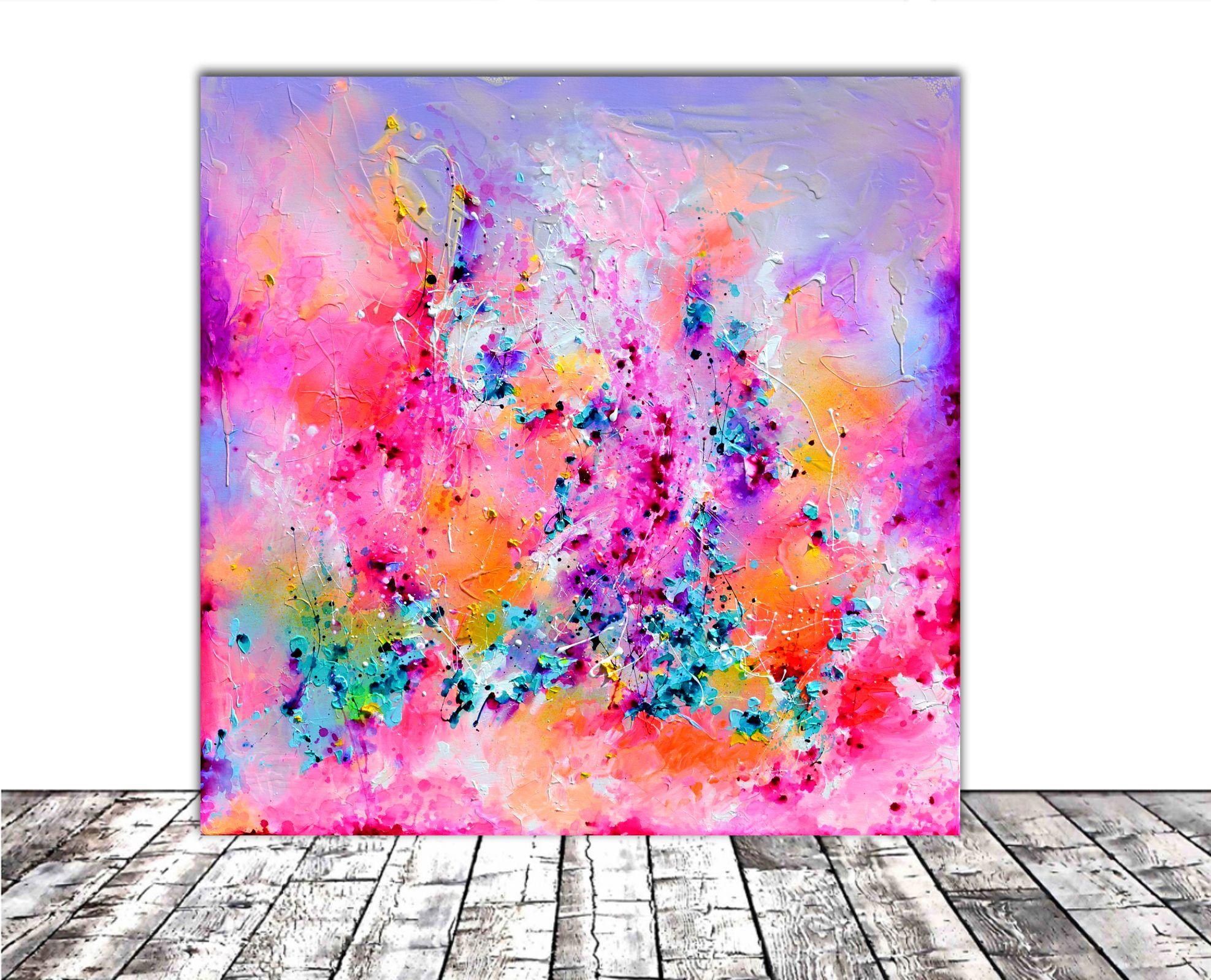 Underwater Temple 7 - Large Abstract Painting, Painting, Acrylic on Canvas For Sale 1