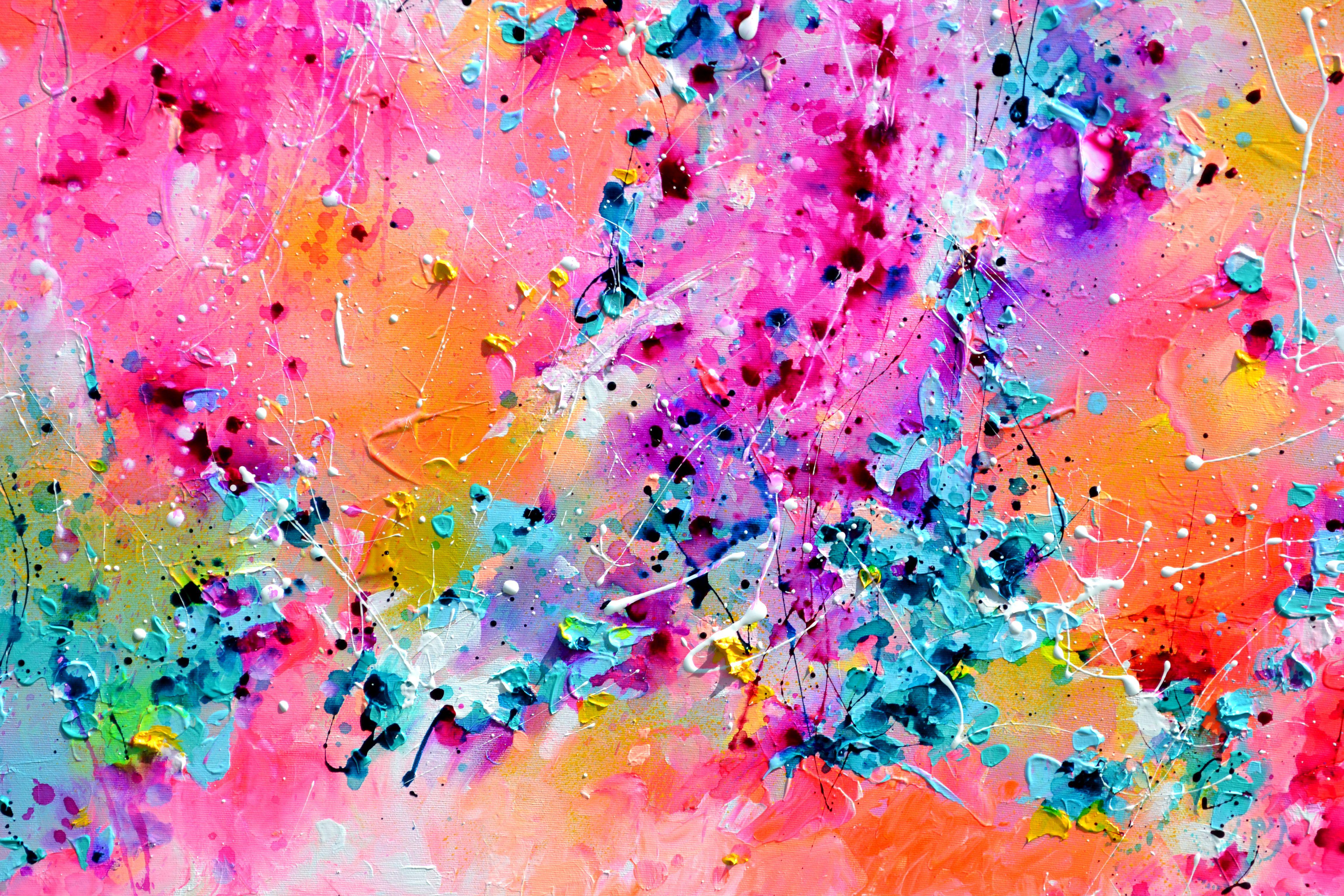 Underwater Temple 7 - Large Abstract Painting, Painting, Acrylic on Canvas For Sale 2
