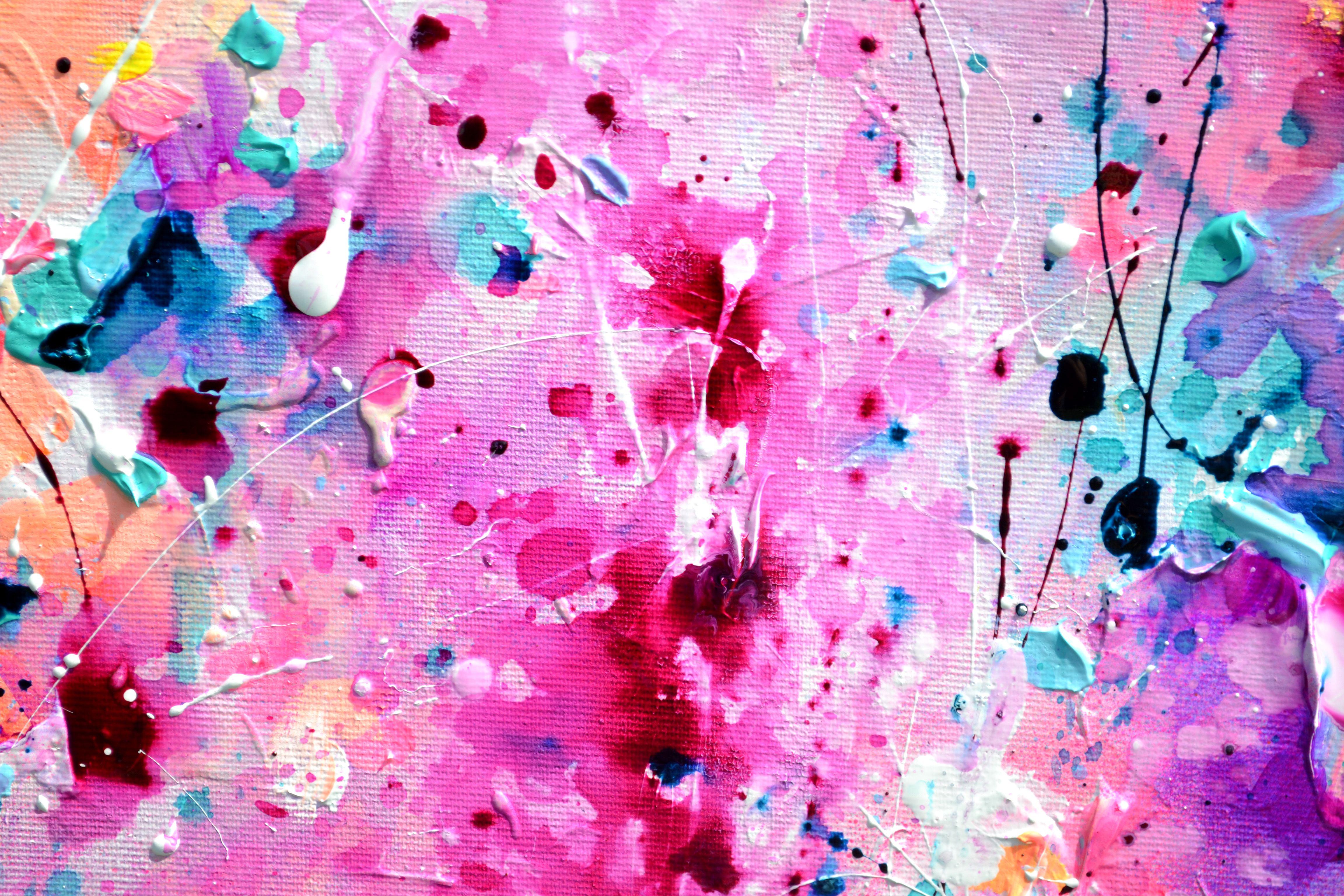 Underwater Temple 7 - Large Abstract Painting, Painting, Acrylic on Canvas For Sale 3