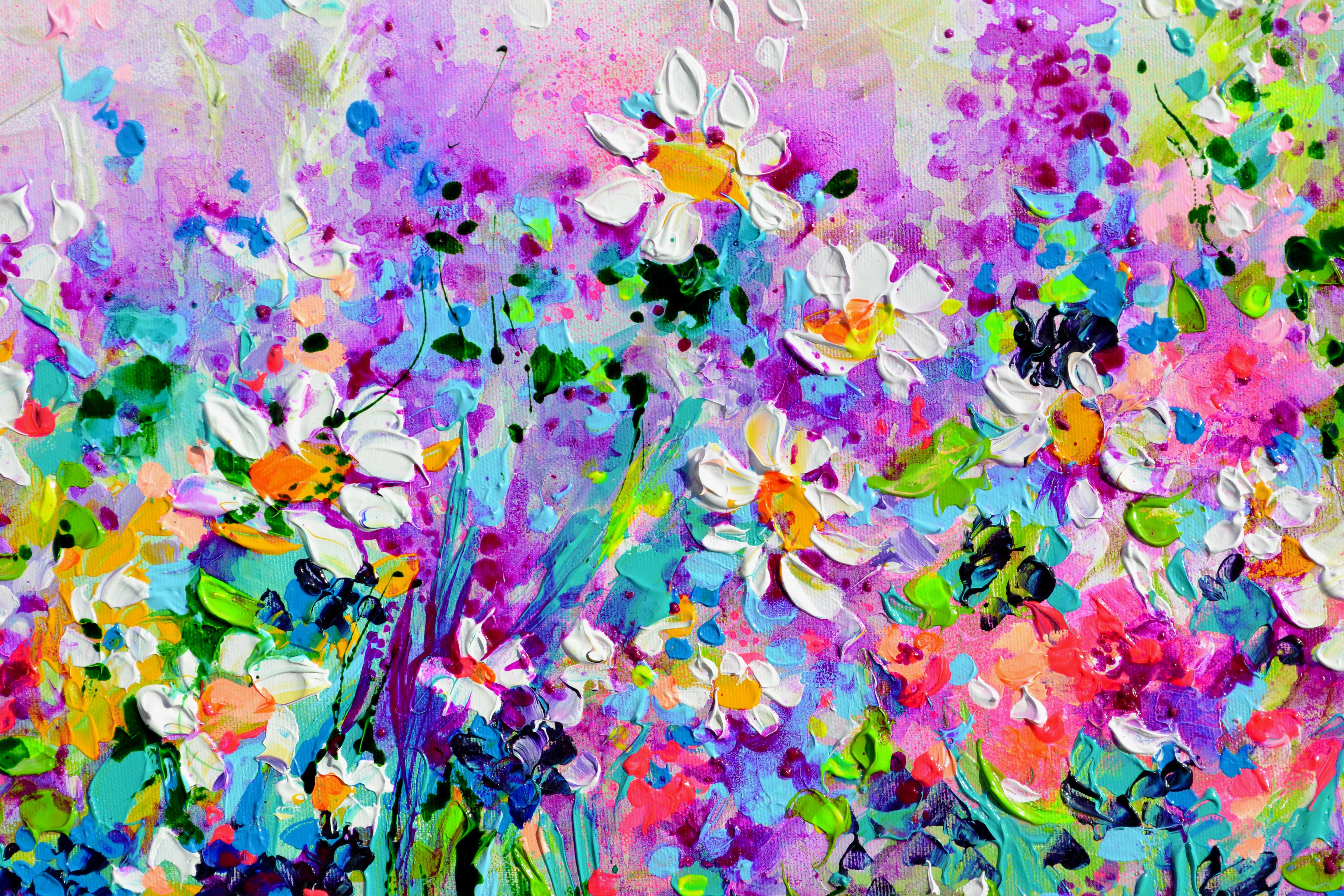 Margaritas Blancas, Delphinium y Campo de Flores Silvestres de Primavera Cottage en venta 5
