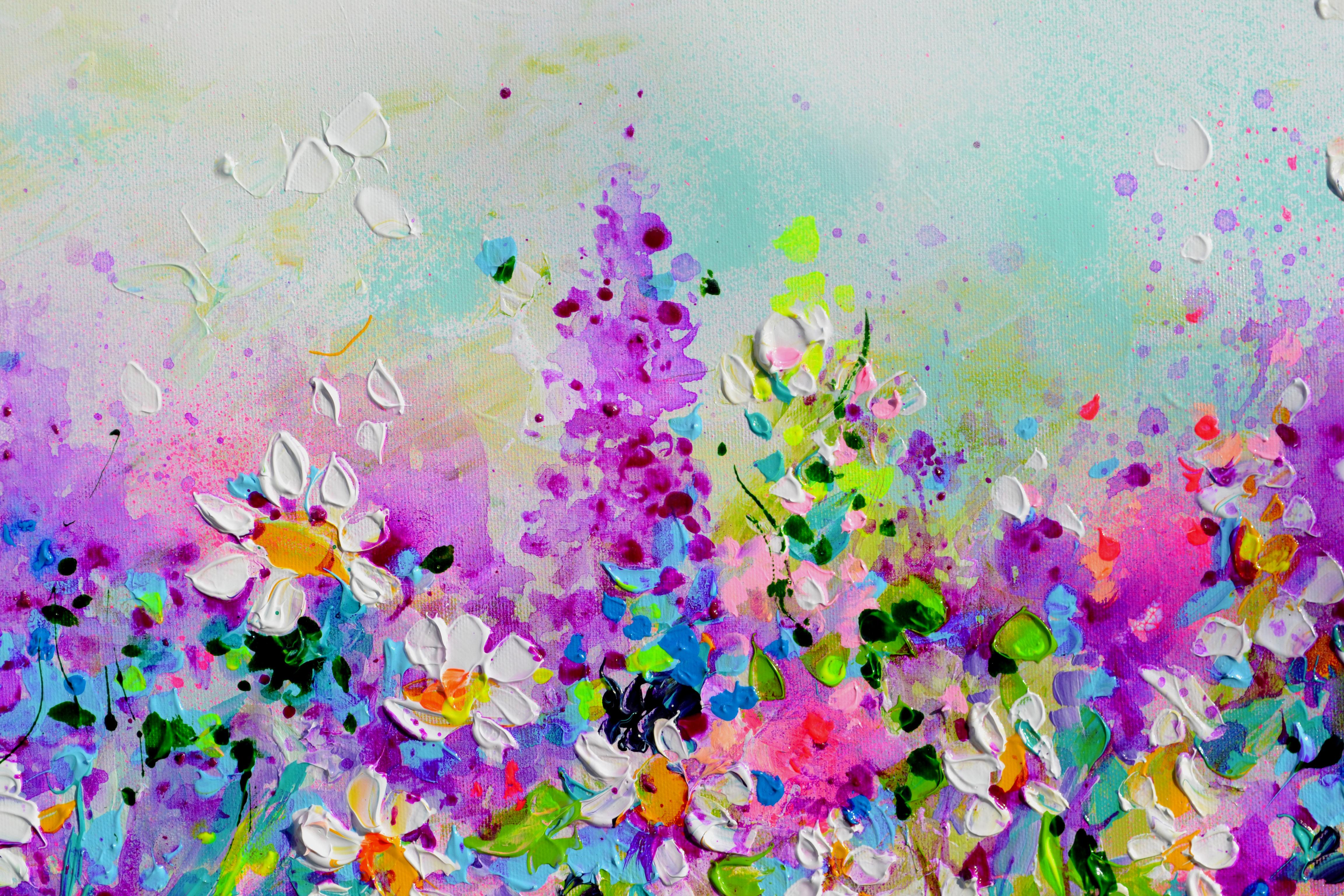 Margaritas Blancas, Delphinium y Campo de Flores Silvestres de Primavera Cottage en venta 6
