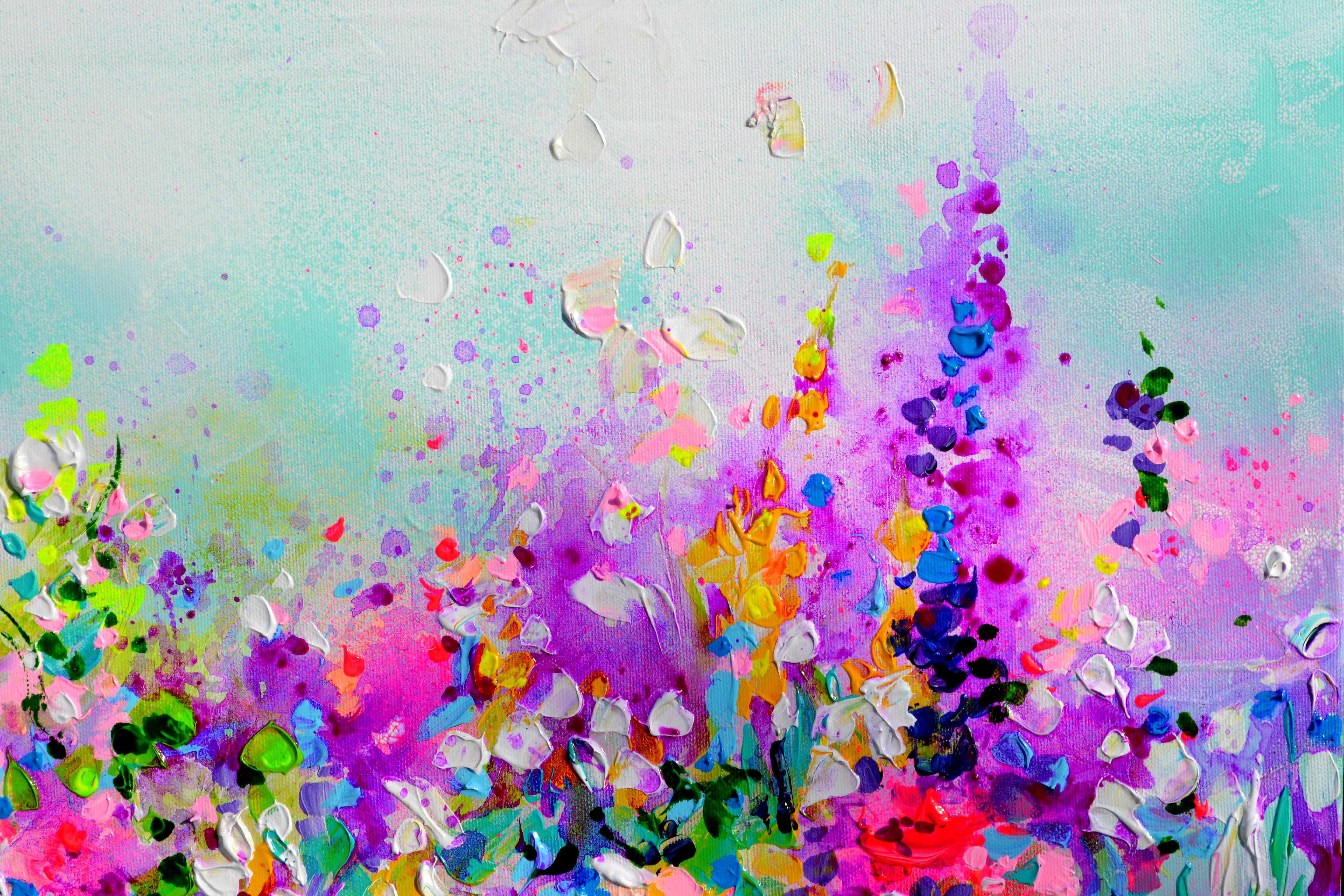 Margaritas Blancas, Delphinium y Campo de Flores Silvestres de Primavera Cottage en venta 7