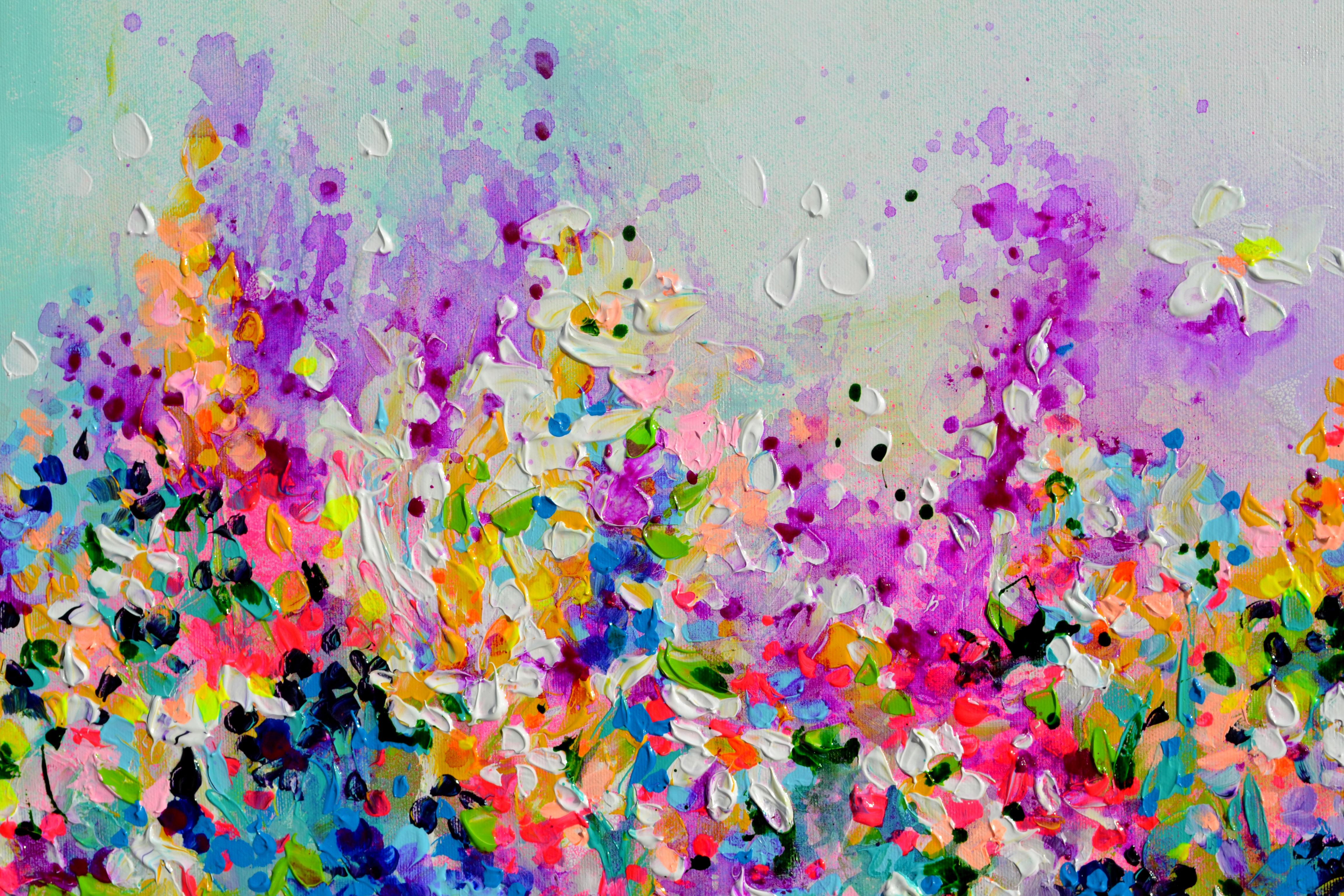 Un precioso cuadro floral moderno, realizado con acrílicos barnizados profesionales y sprays acrílicos Amsterdam sobre lienzo pesado tensado.
Envío esta maravillosa obra de arte lista para colgar.
Dimensiones: 150X60X2 cm
Está firmado y fechado en