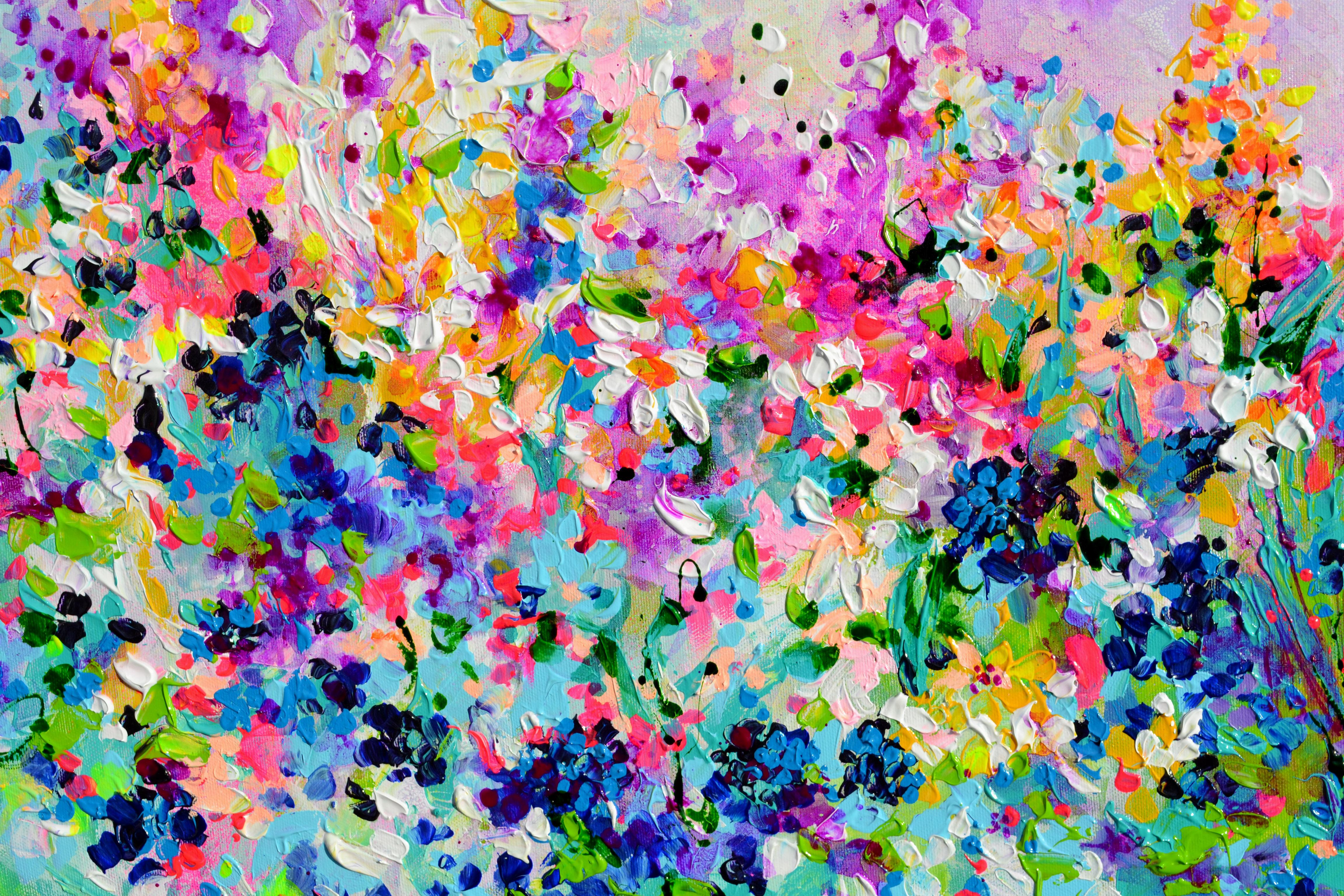 Margaritas Blancas, Delphinium y Campo de Flores Silvestres de Primavera Cottage en venta 1