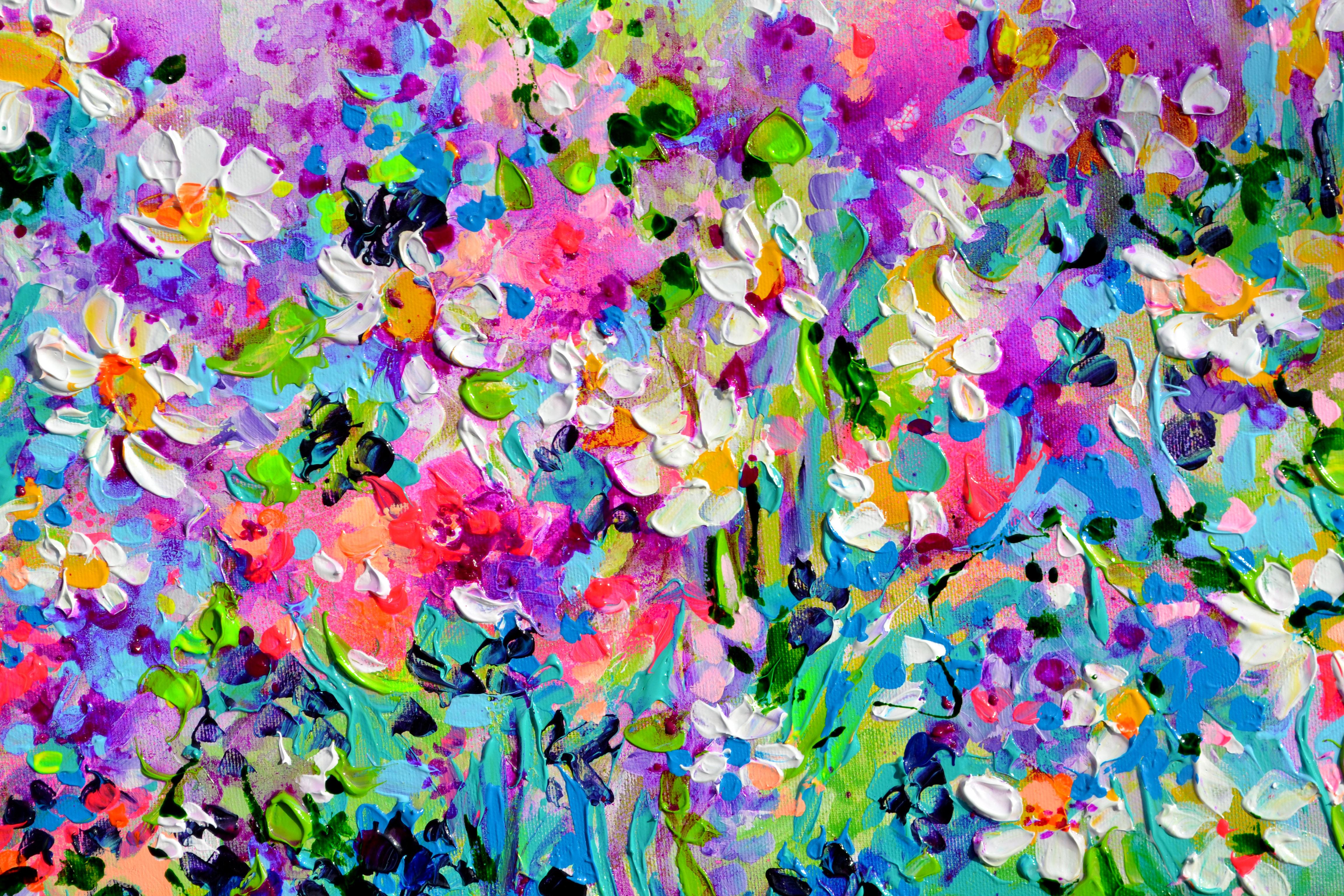 Margaritas Blancas, Delphinium y Campo de Flores Silvestres de Primavera Cottage en venta 4