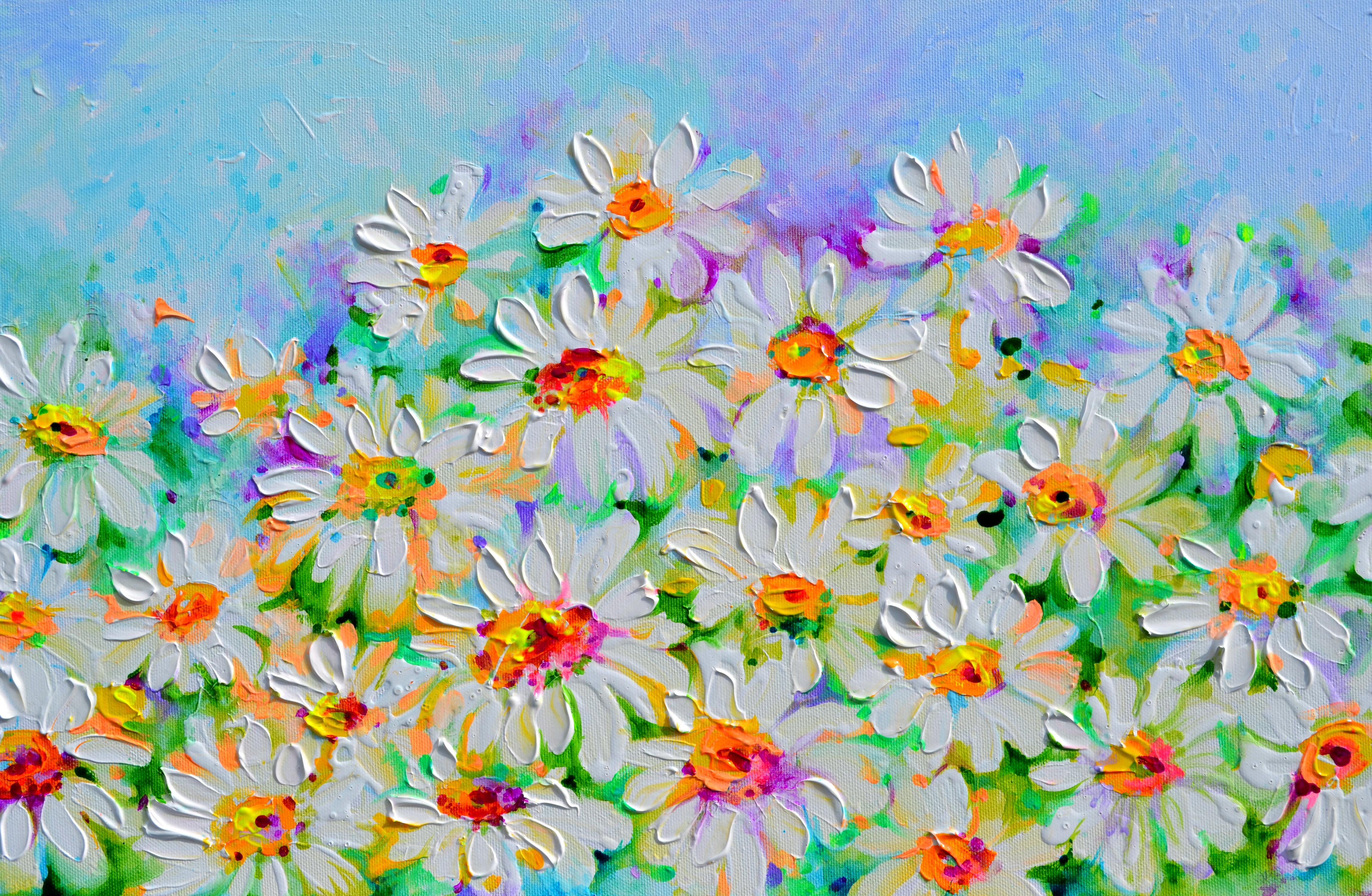 Campo di margherite Whiting - Painting Impressionismo di Soos Roxana Gabriela