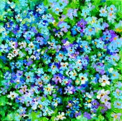 Campo de flores silvestres de Forget Me Not Flowers