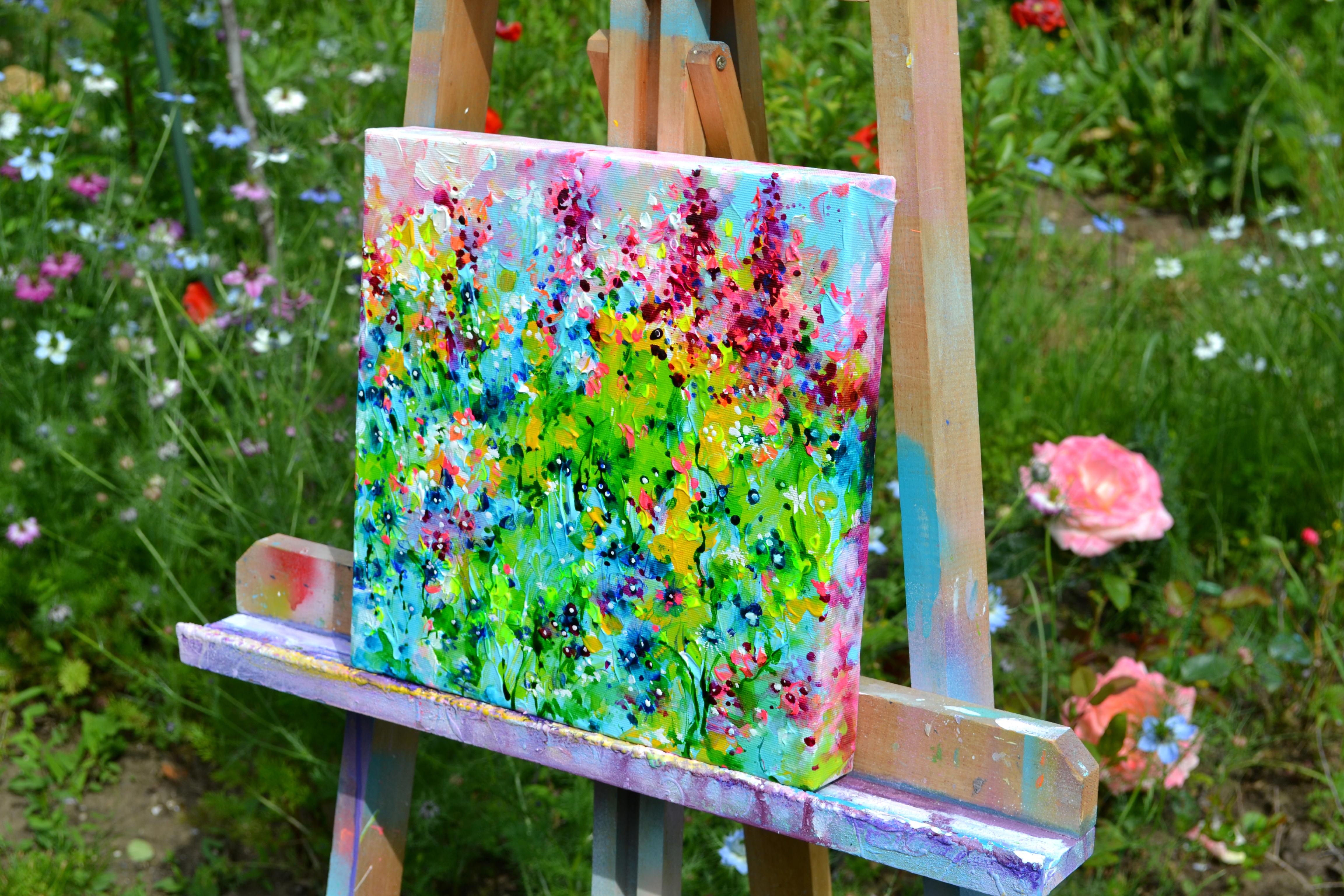 Campo de flores silvestres de verano - Painting de Soos Roxana Gabriela