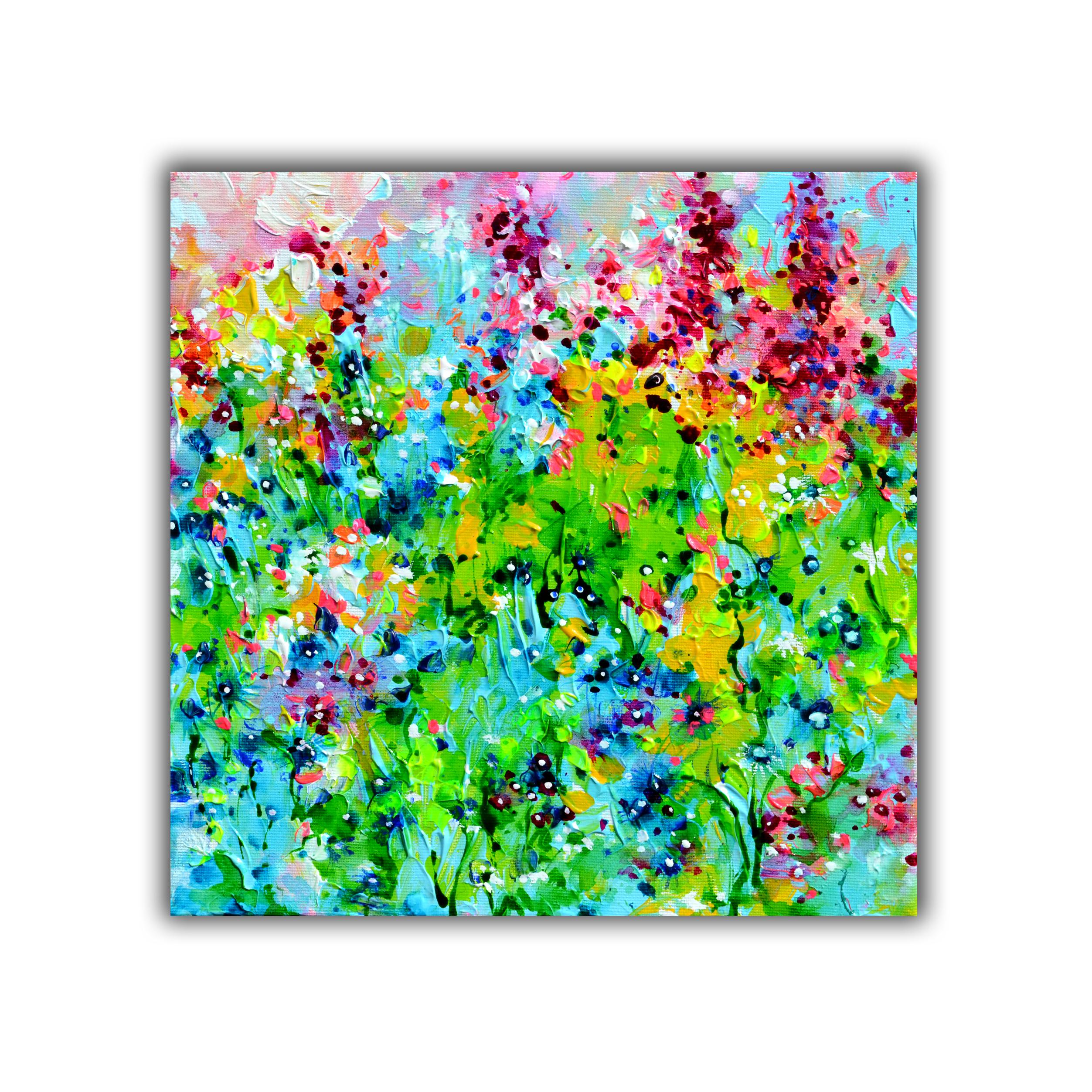Campo de flores silvestres de verano - Painting Impresionista de Soos Roxana Gabriela