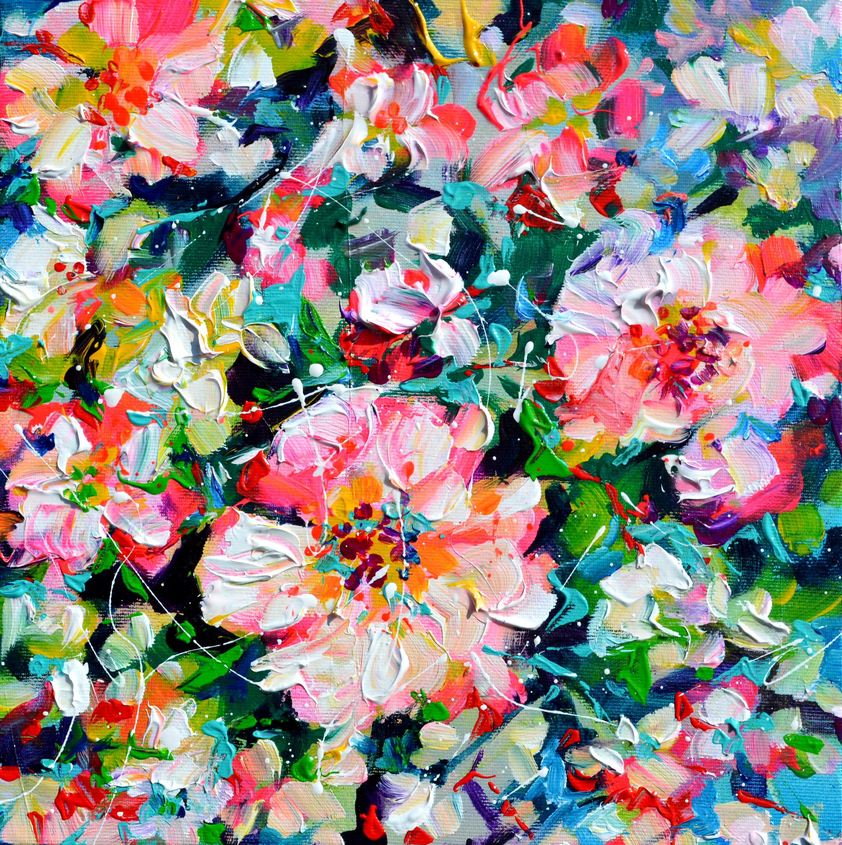 Roses sauvages blanches et roses