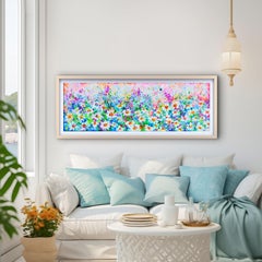 Waldlichtung mit Gänseblümchen und Wildblumen – Großformatiges impressionistisches Blumenbild