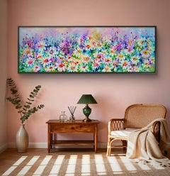 Woodland Wild Daisies Meadow- Floral Delight - White Daisies, Daisy, Lavender