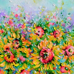 Campo de girasoles amarillos 8
