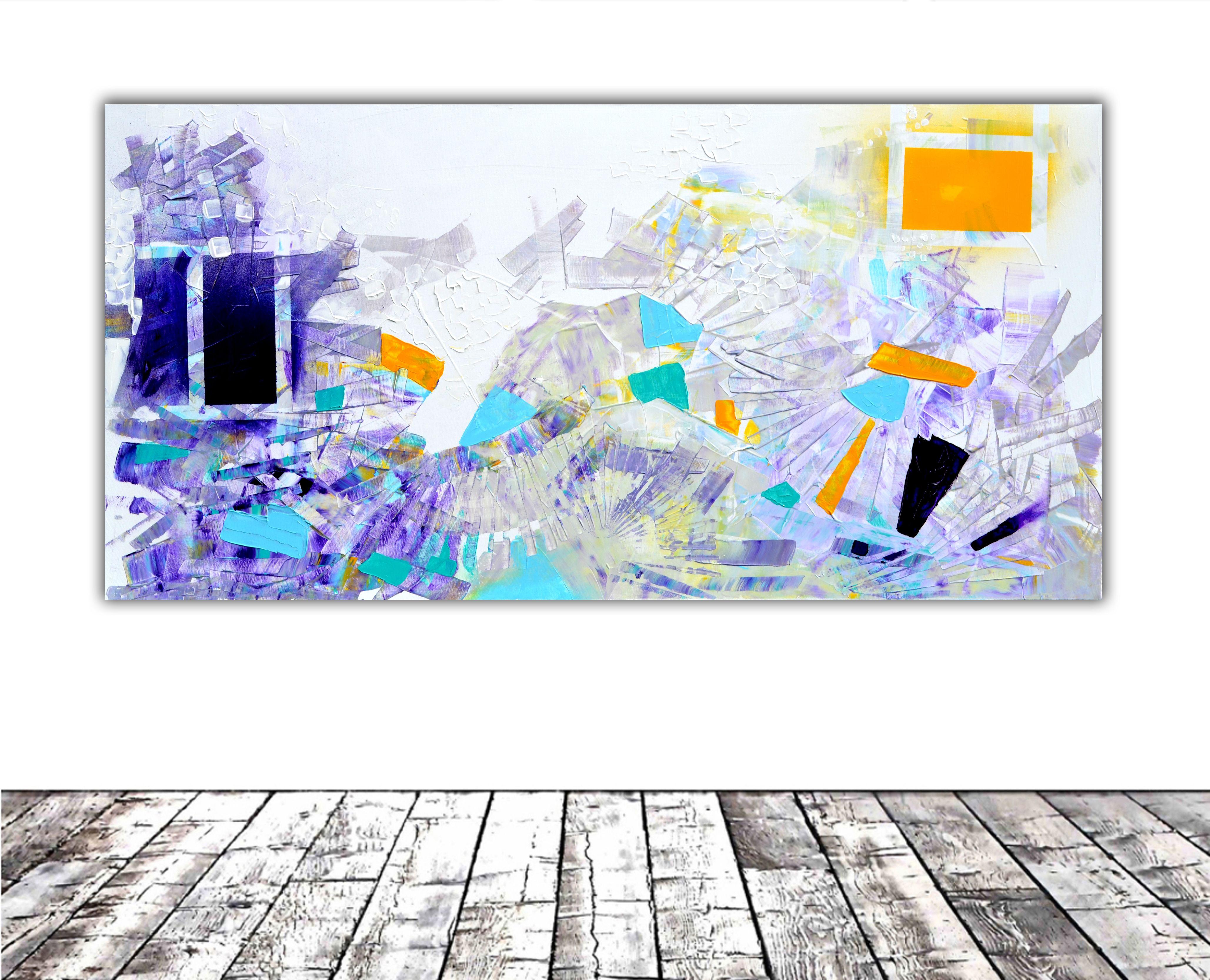 Abstrakte 1 – Organische Vs. Geometrisch, Gemälde, Acryl auf Leinwand – Painting von SOOS TIBERIU