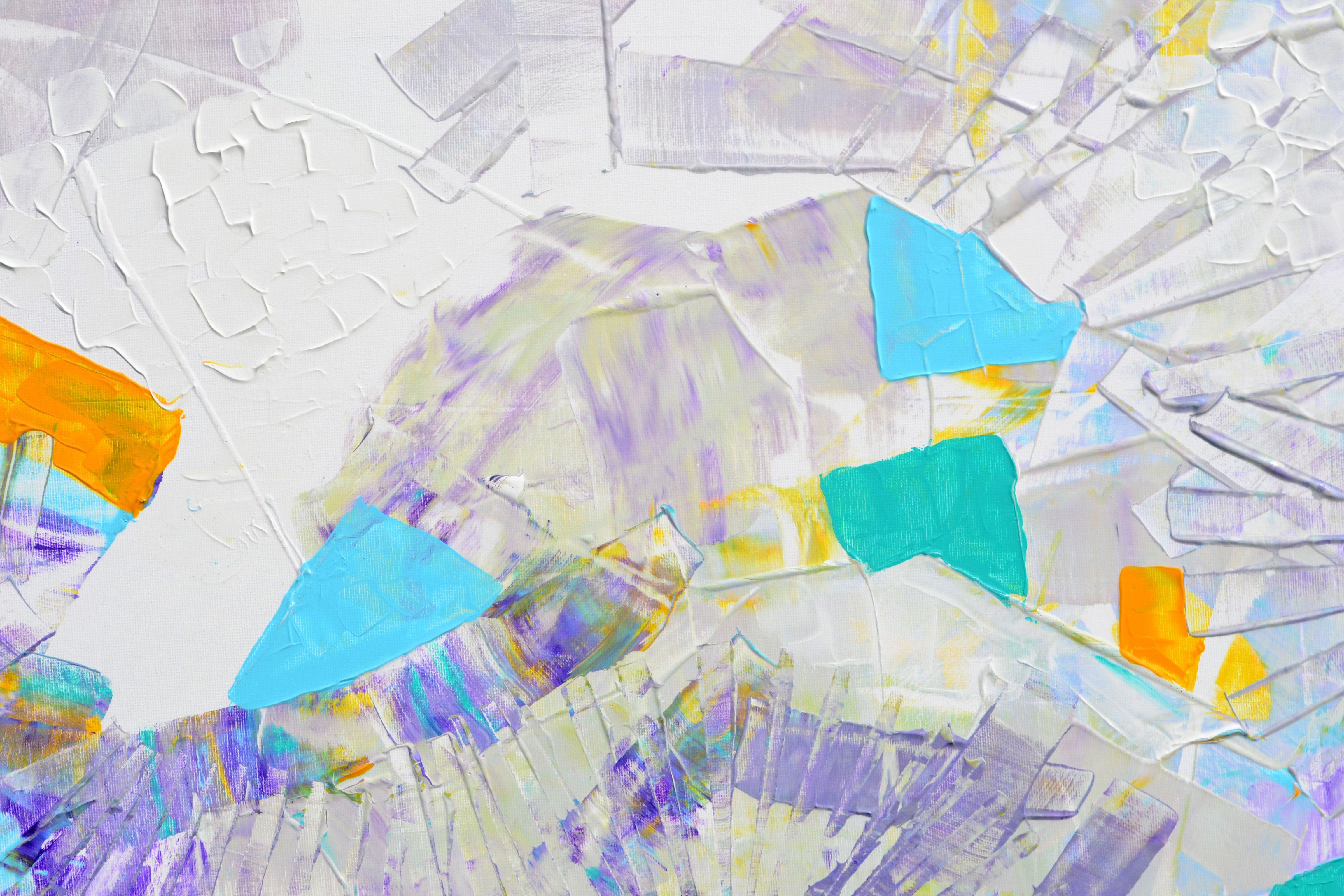 Abstrakte 1 – Organische Vs. Geometrisch, Gemälde, Acryl auf Leinwand (Grau), Abstract Painting, von SOOS TIBERIU