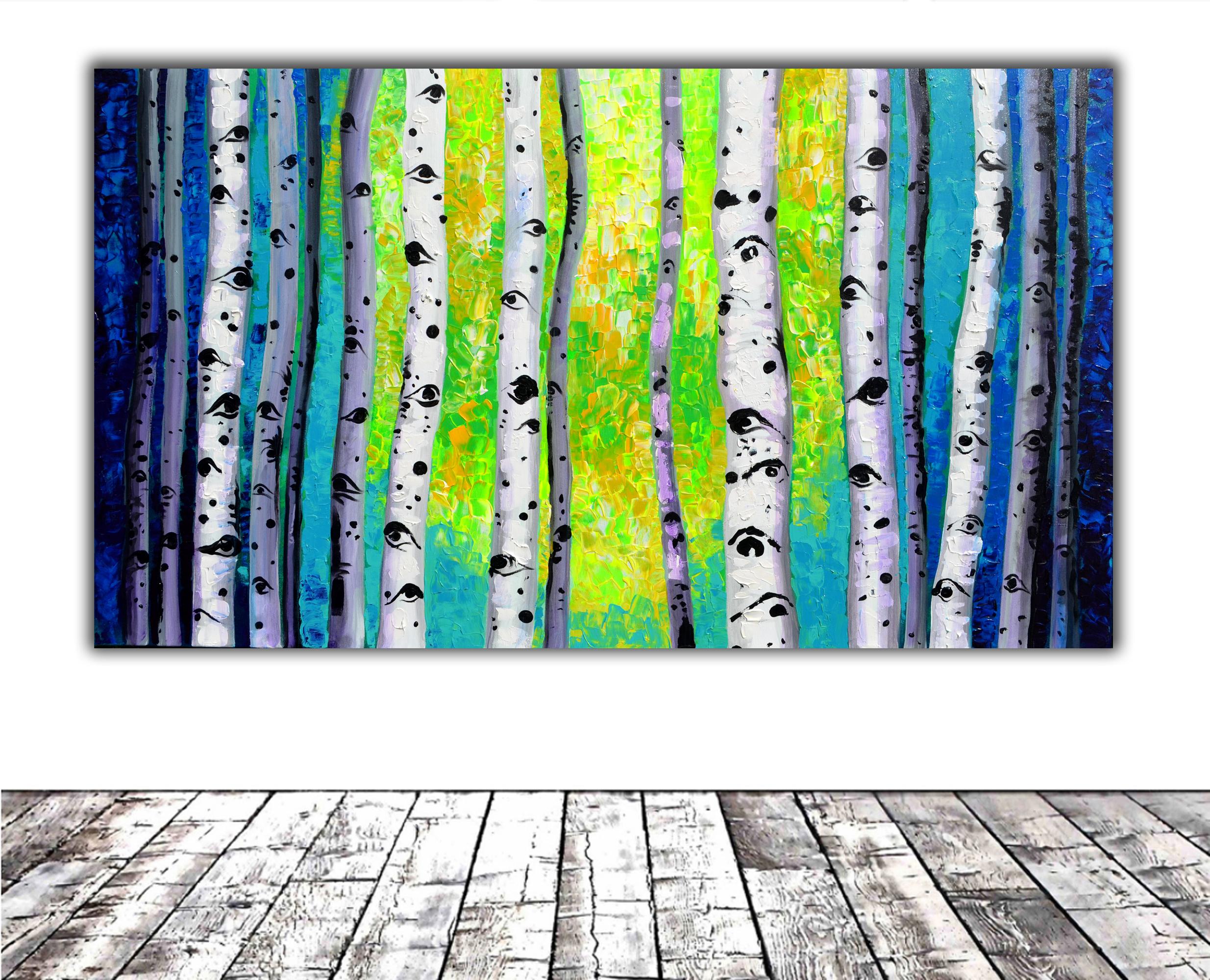 Bosco di betulle - Painting di SOOS TIBERIU