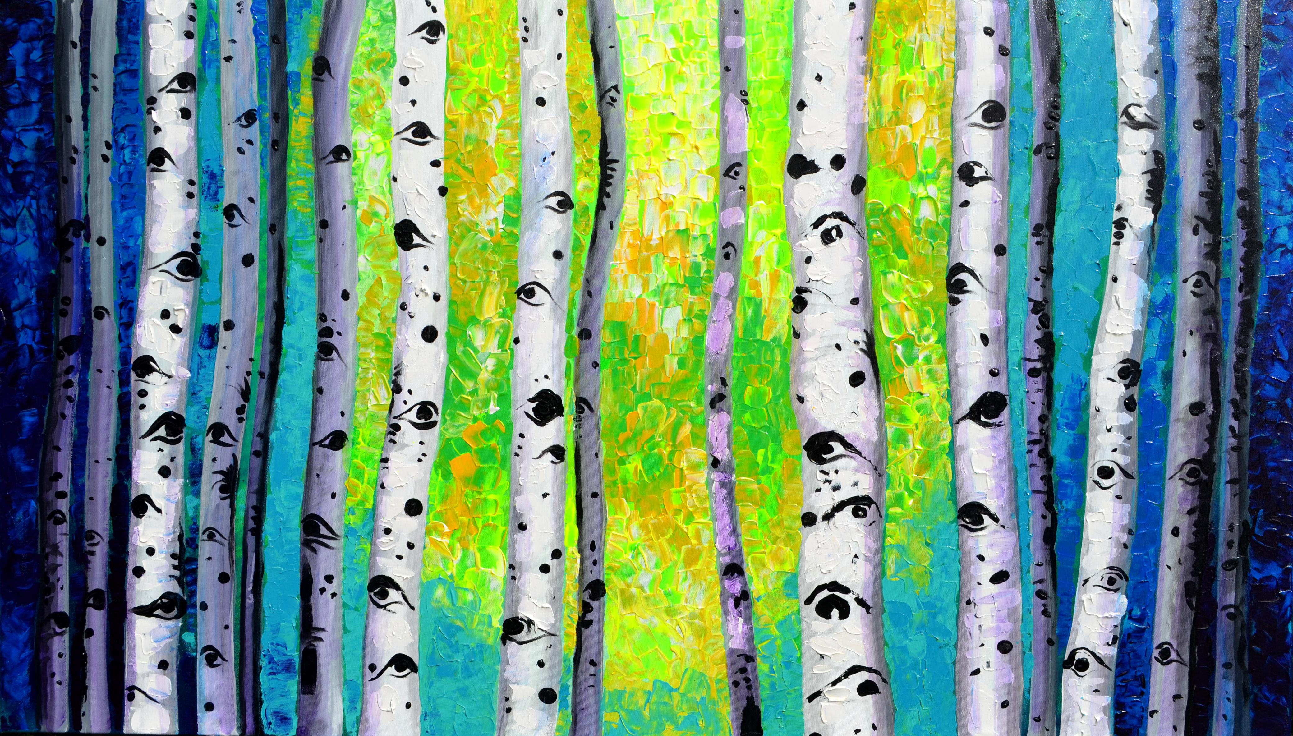 Interior Painting di SOOS TIBERIU - Bosco di betulle
