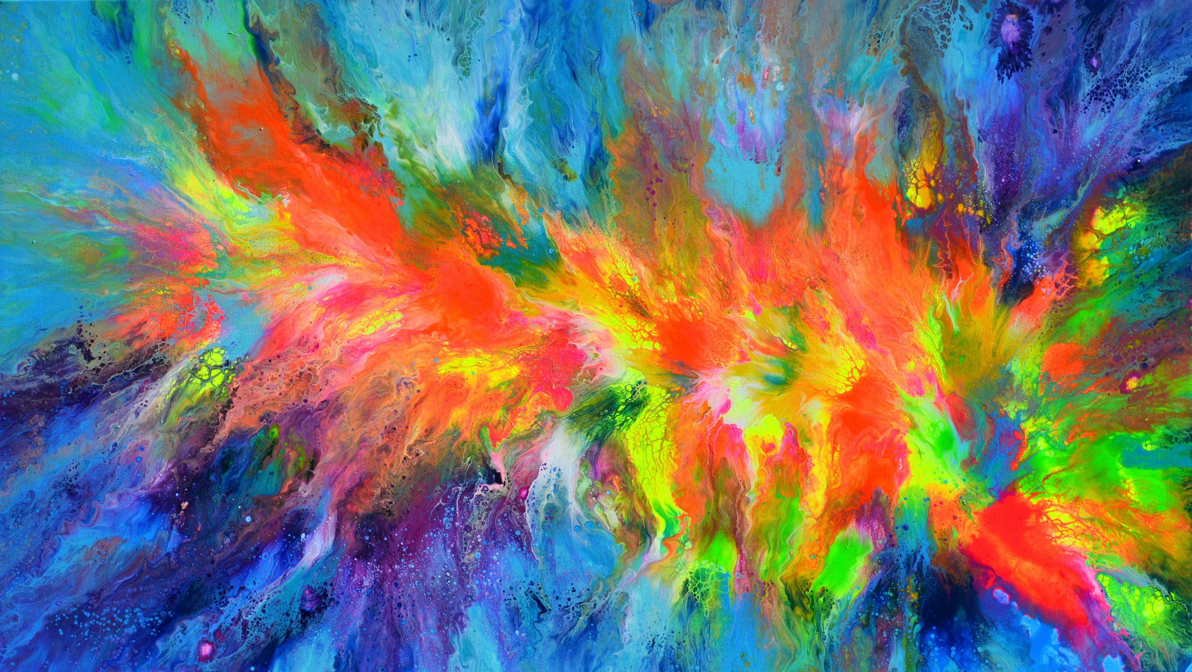 Abstract Painting di SOOS TIBERIU - Bruciare dentro, Pittura, Acrilico su tela