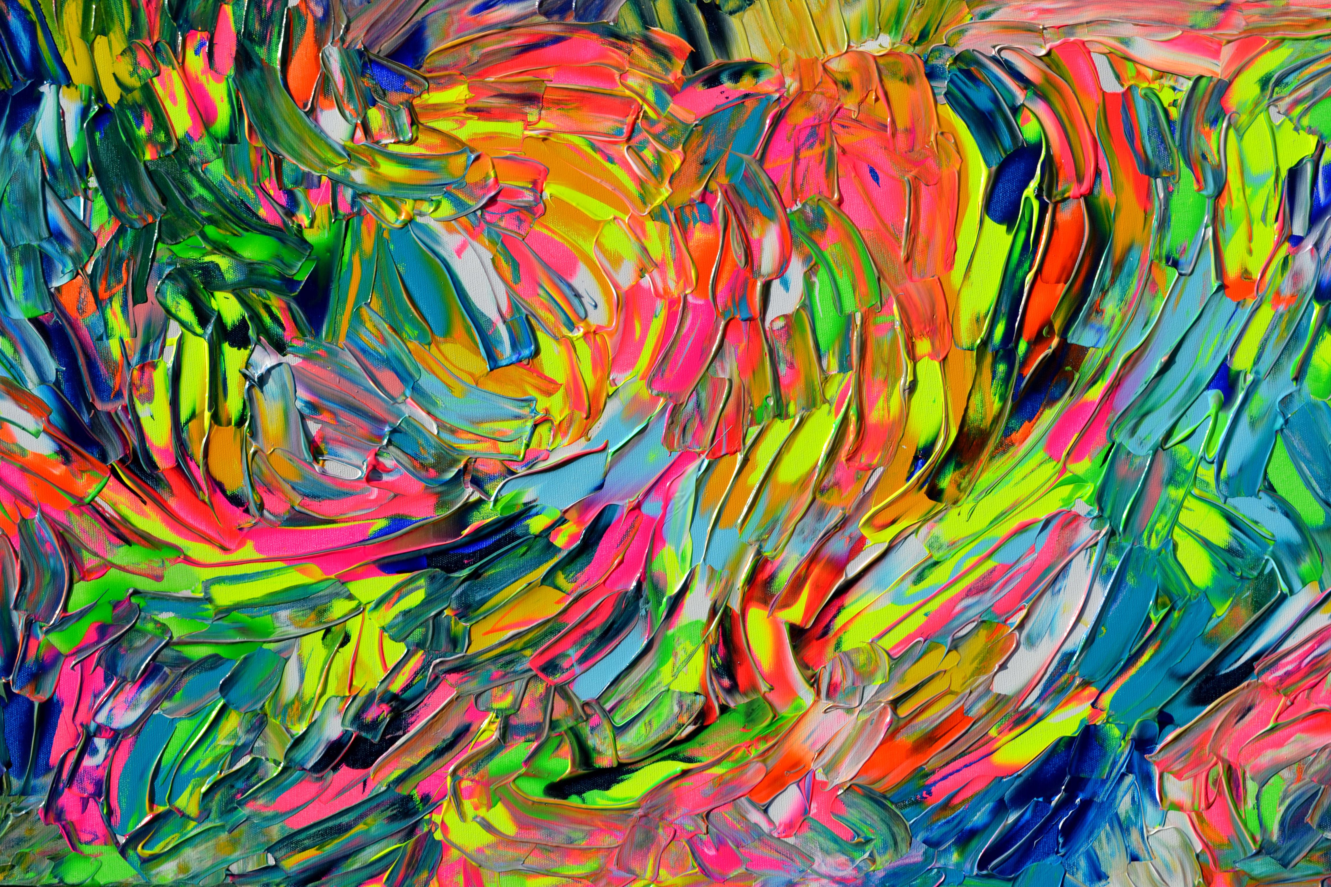 Chromatic Anarchy (Abstrakt), Painting, von SOOS TIBERIU