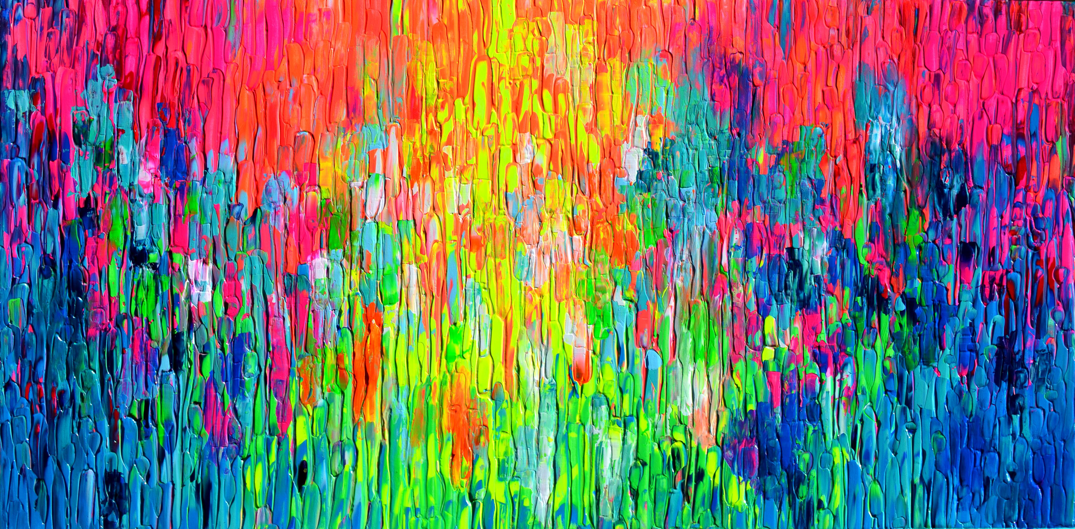 SOOS TIBERIU Abstract Painting - Colorful Gypsy Scarf 4
