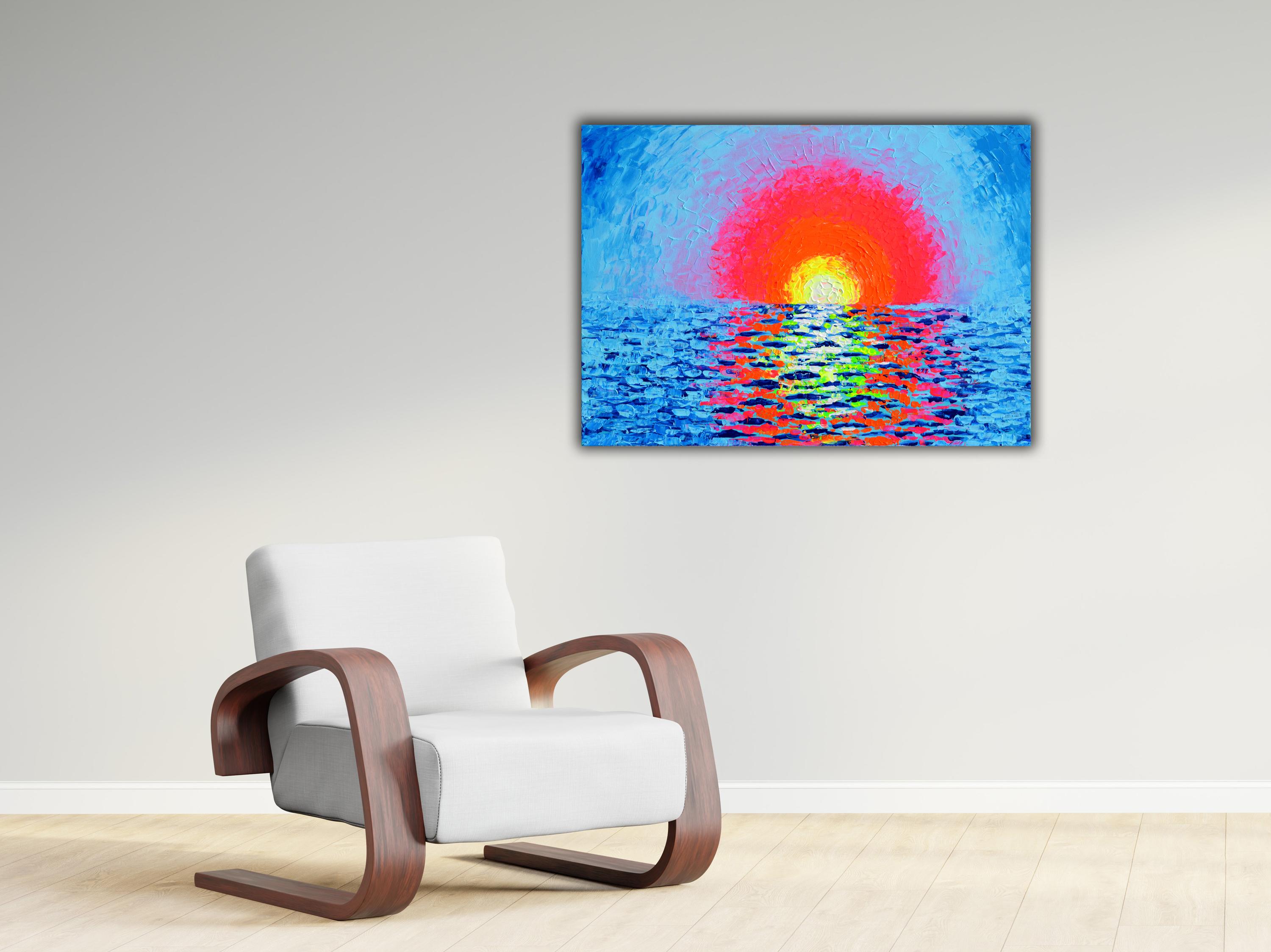 Colorful Sunrise - Seascape - Painting by SOOS TIBERIU