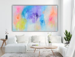 Complementary Patterns 10- Large Abstract Pastel Colorful Painting Signed 2025