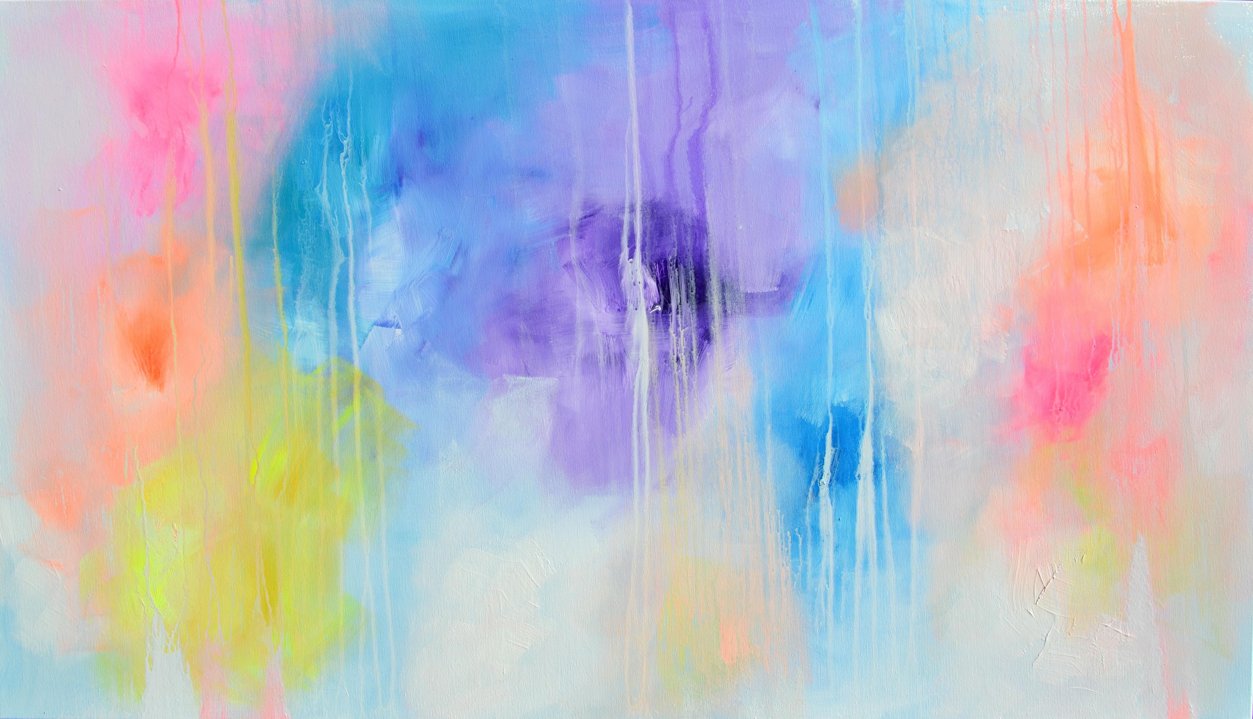 In crafting this piece, I poured my soul into an exuberant celebration of color and monochromy, using the brushes and palette knife's bold strokes to invite a dance of joy and freedom. It's an abstract symphony of vibrant hues, where each swipe and