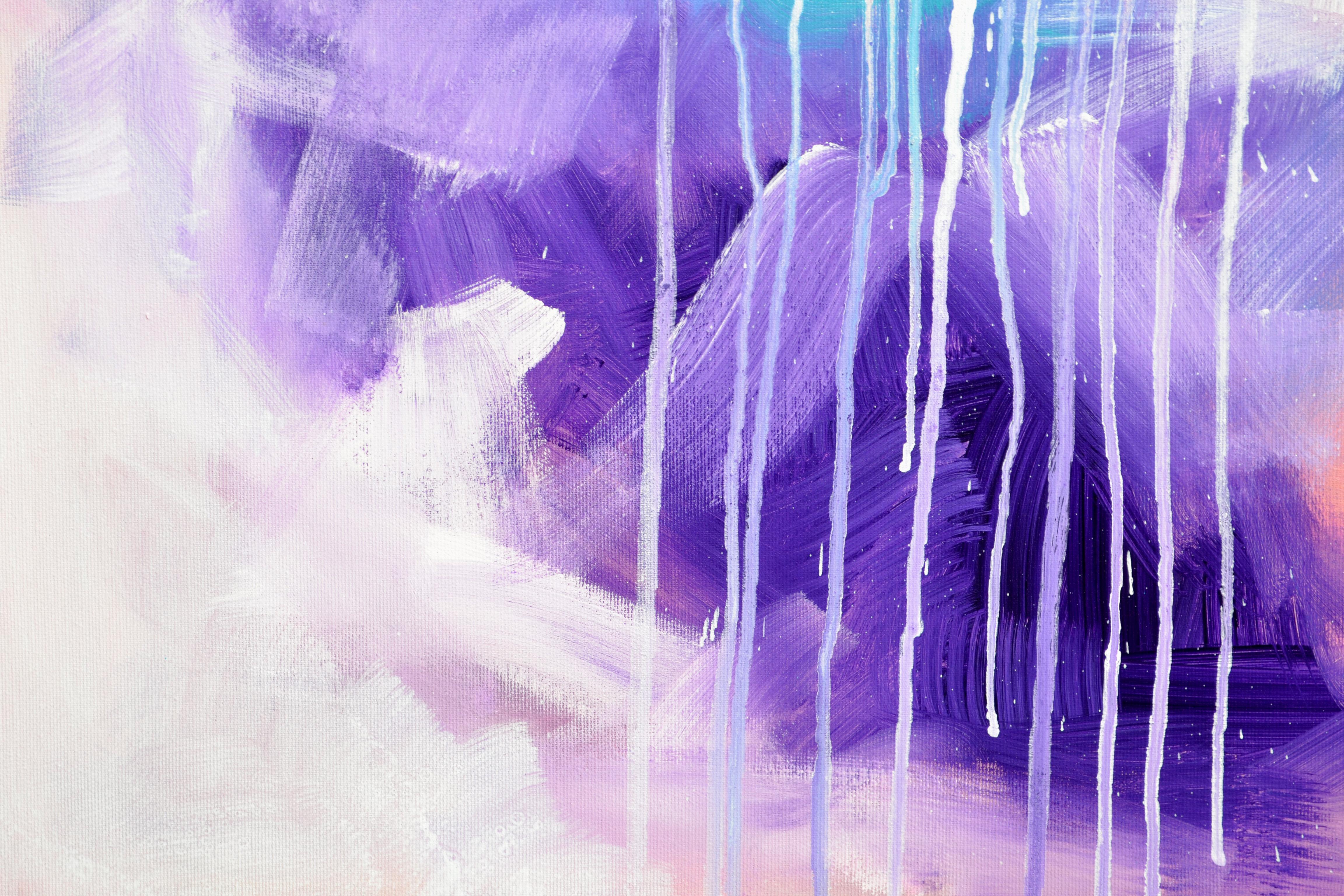 Patrones complementarios 17 - Pintura al pastel abstracta grande - Interior Painting Gris de SOOS TIBERIU
