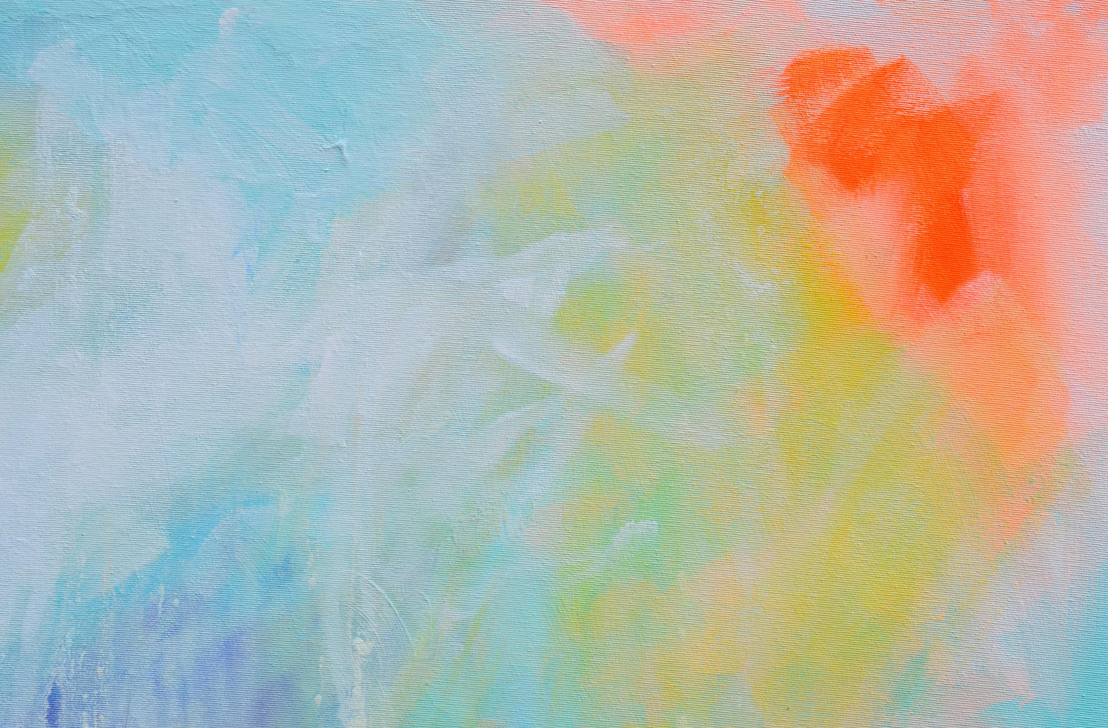 Schemi complementari 18 - Pittura astratta a pastello di grandi dimensioni in vendita 5