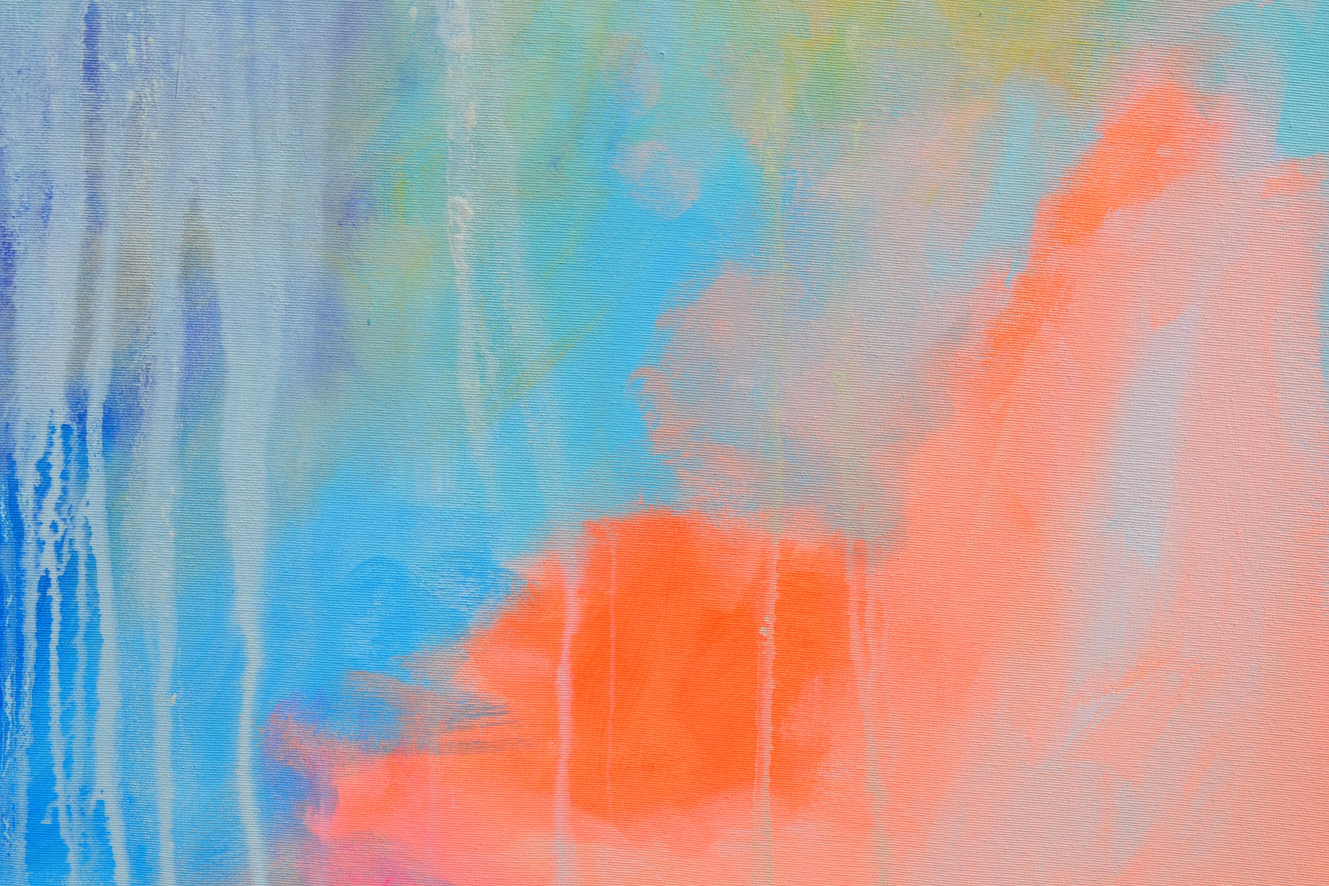 Schemi complementari 18 - Pittura astratta a pastello di grandi dimensioni in vendita 6