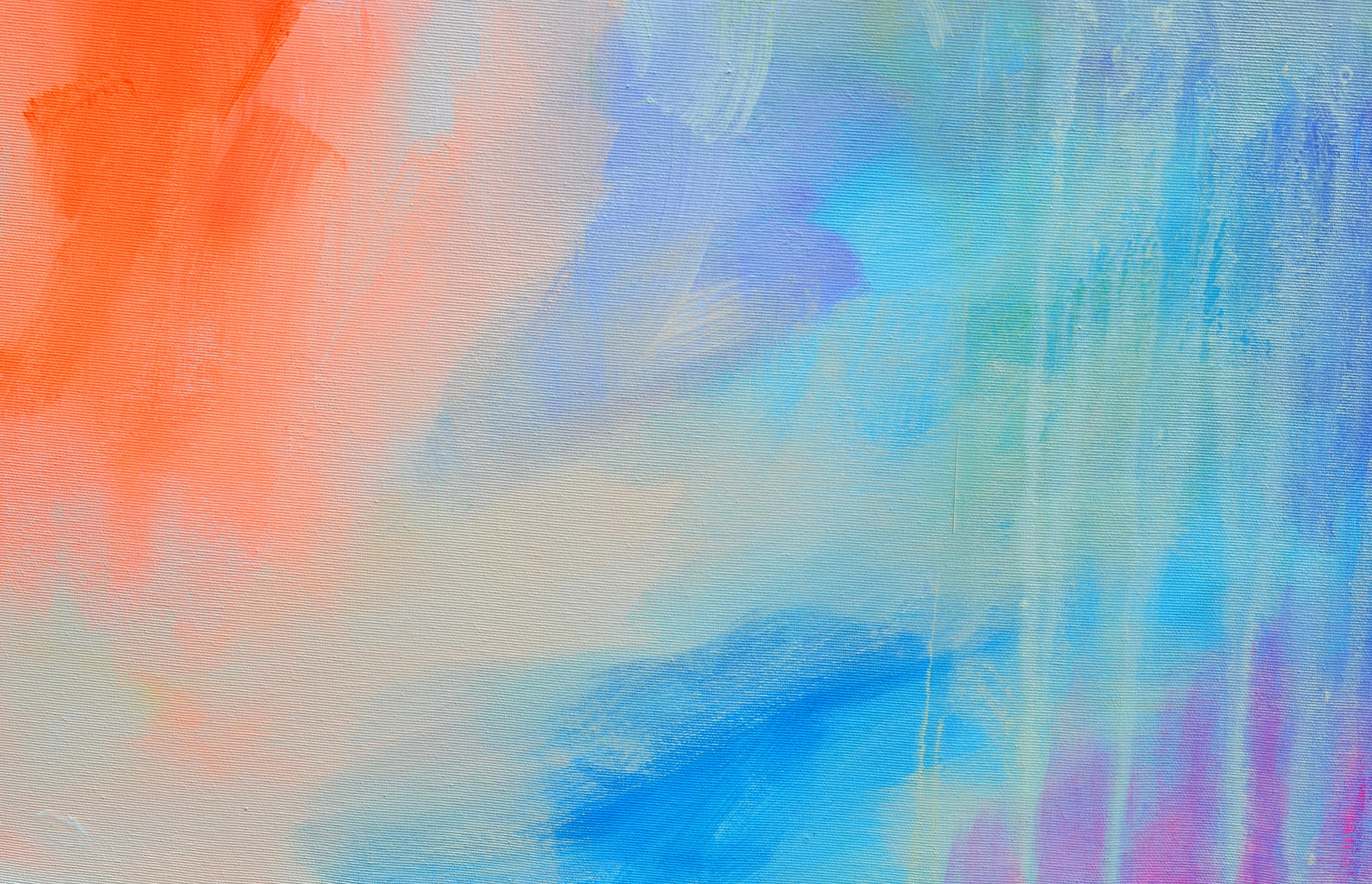 Schemi complementari 18 - Pittura astratta a pastello di grandi dimensioni in vendita 1
