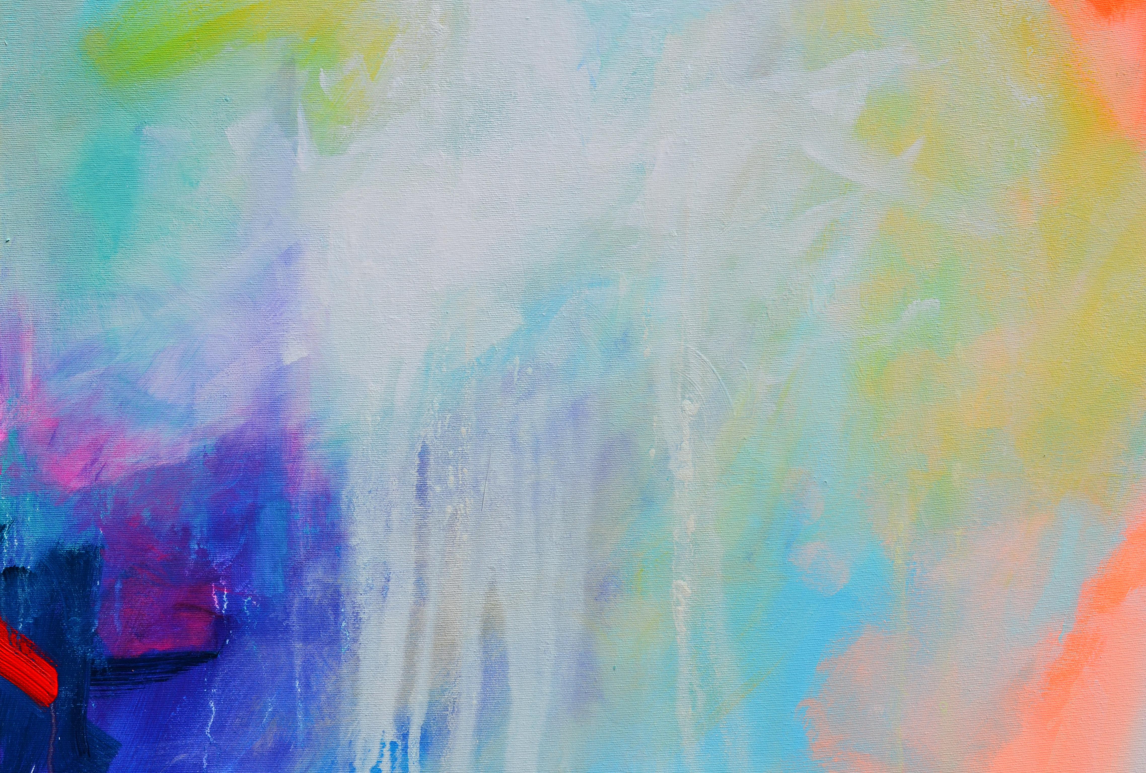 Complementary Patterns 18 - Large Abstract Pastel Painting For Sale 5