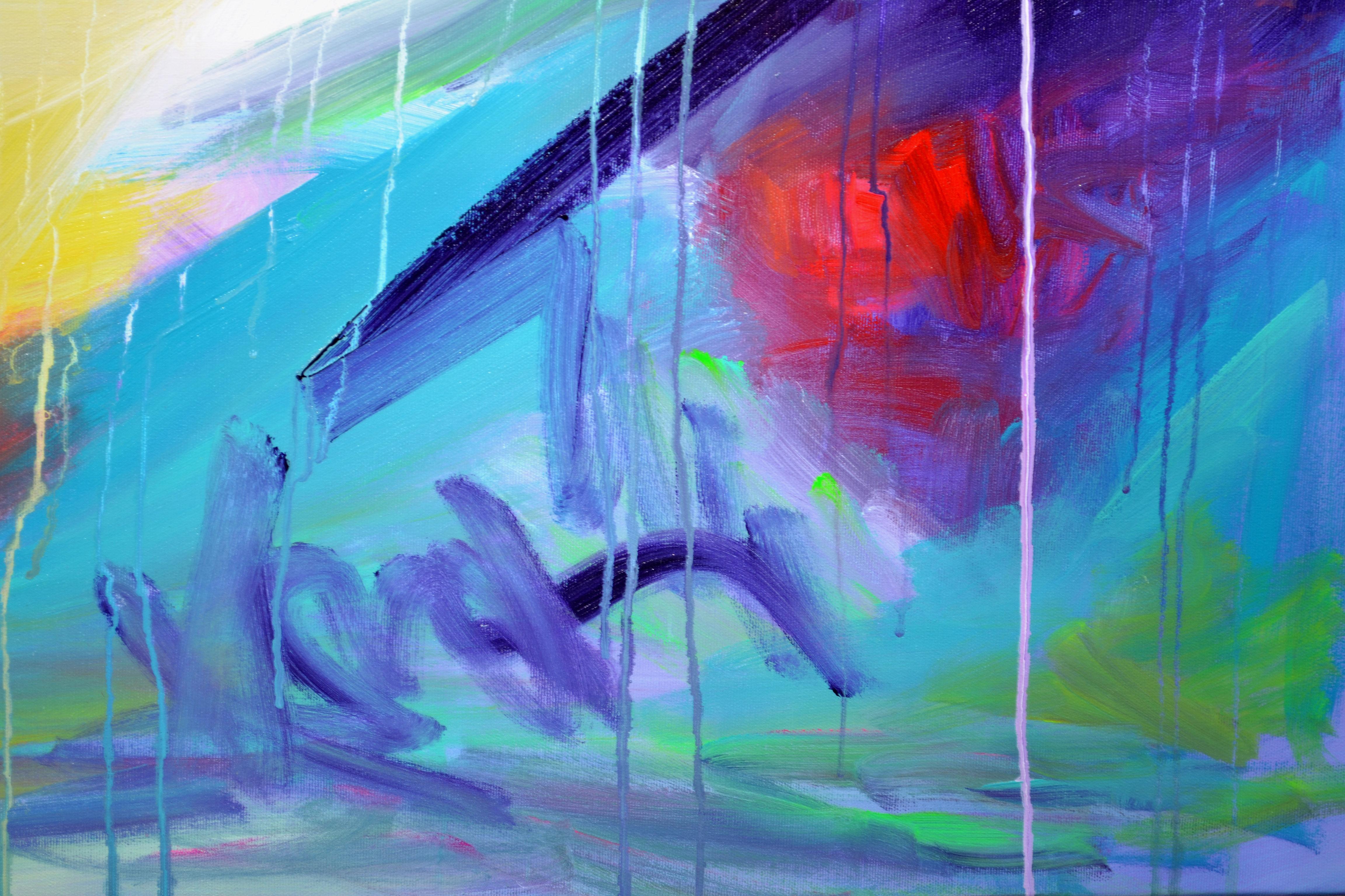 Complementary Patterns 19 - Blue Abstract Painting by SOOS TIBERIU