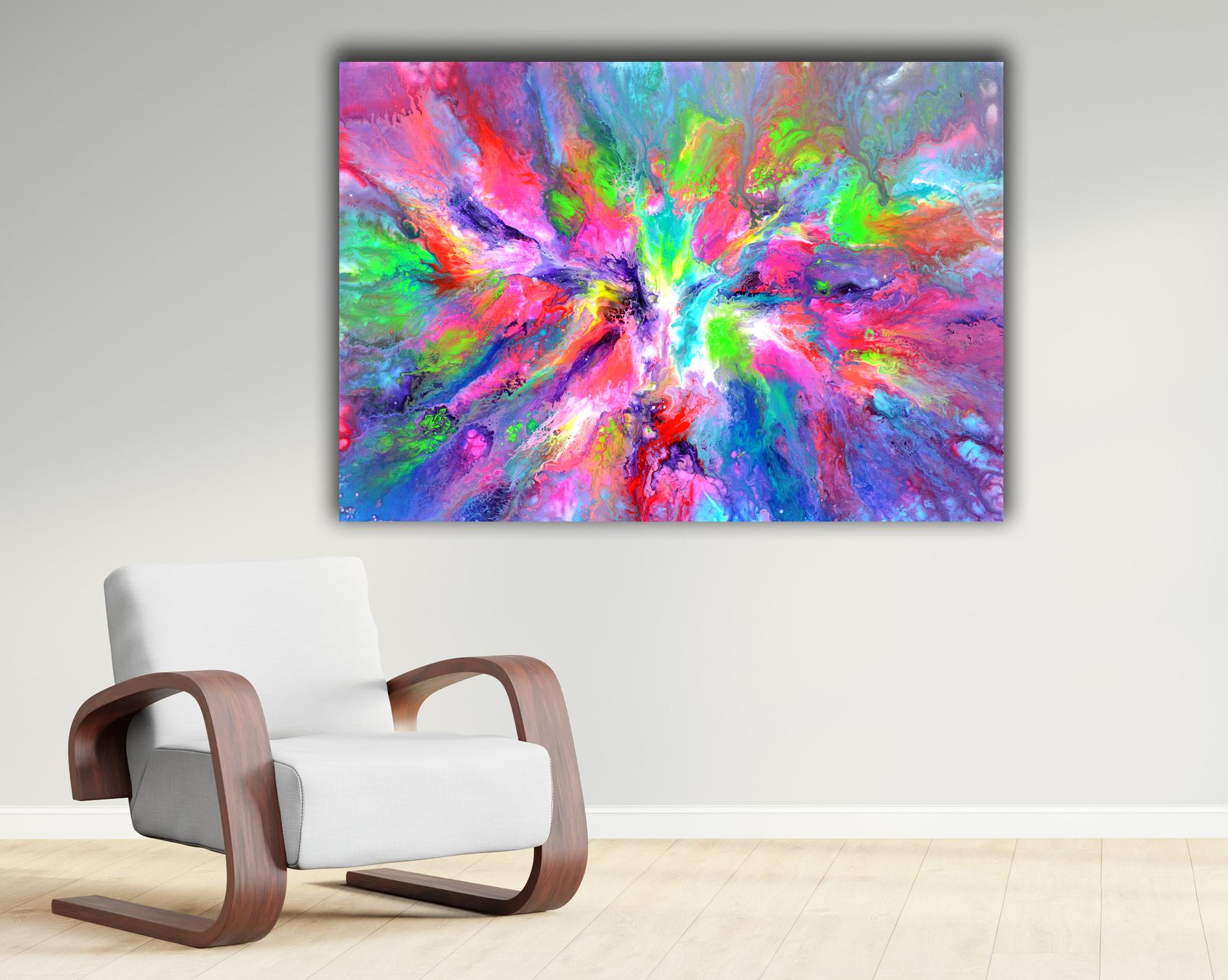 Earth Energy 40x30 inches Abstract Painting For Sale 1