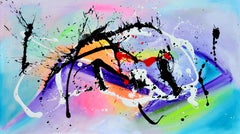 Elementi - Quadro astratto colorato di grandi dimensioni