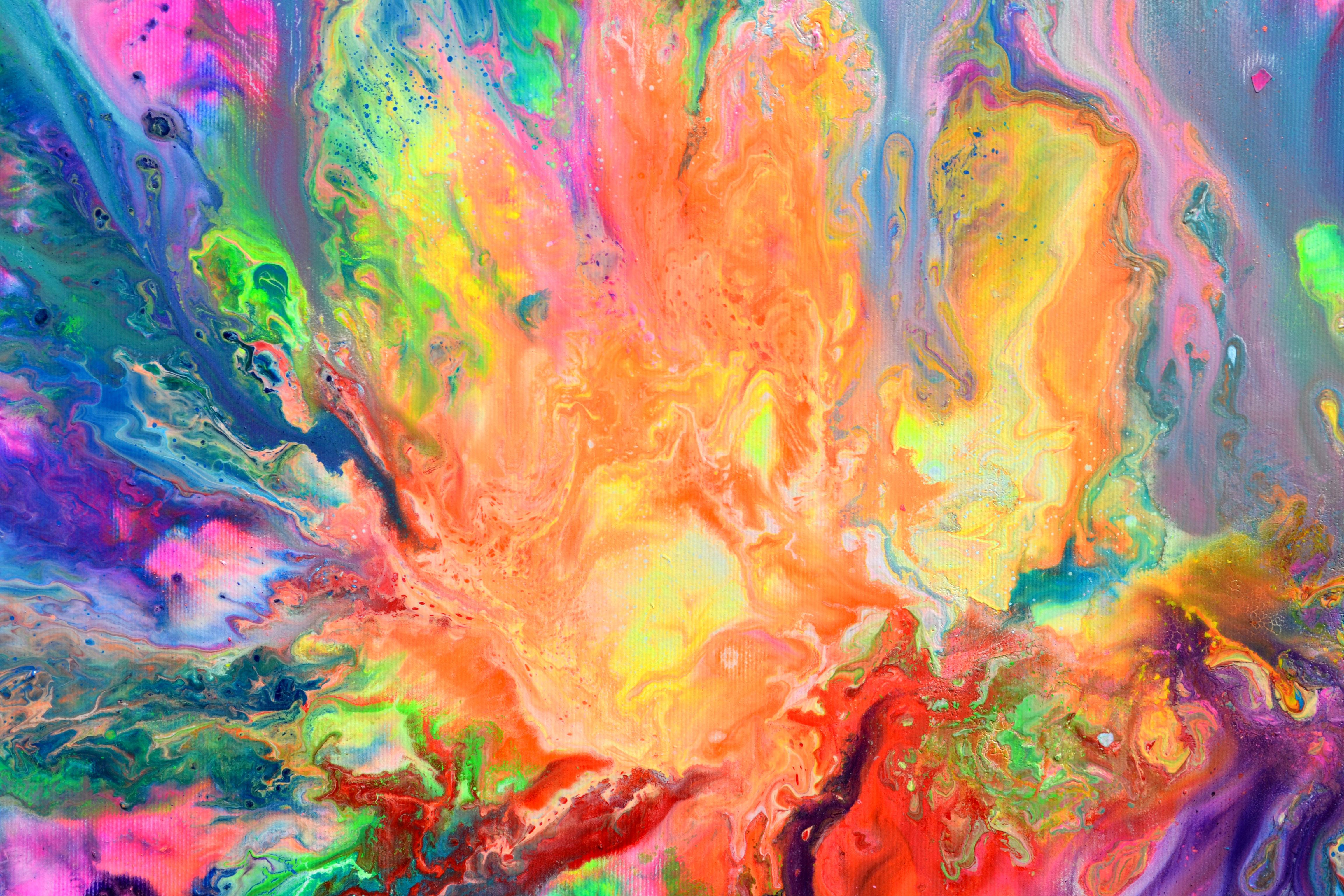 Ready to hang with certificate of authenticity.
Dimensions: 50x70X2 cm - 27.6x19.7x0.8 inches.
Some neon nuances could not be caught by the camera.
The technique: colorful varnished fluid acrylics on stretched canvas on reinforced wooden chassis and