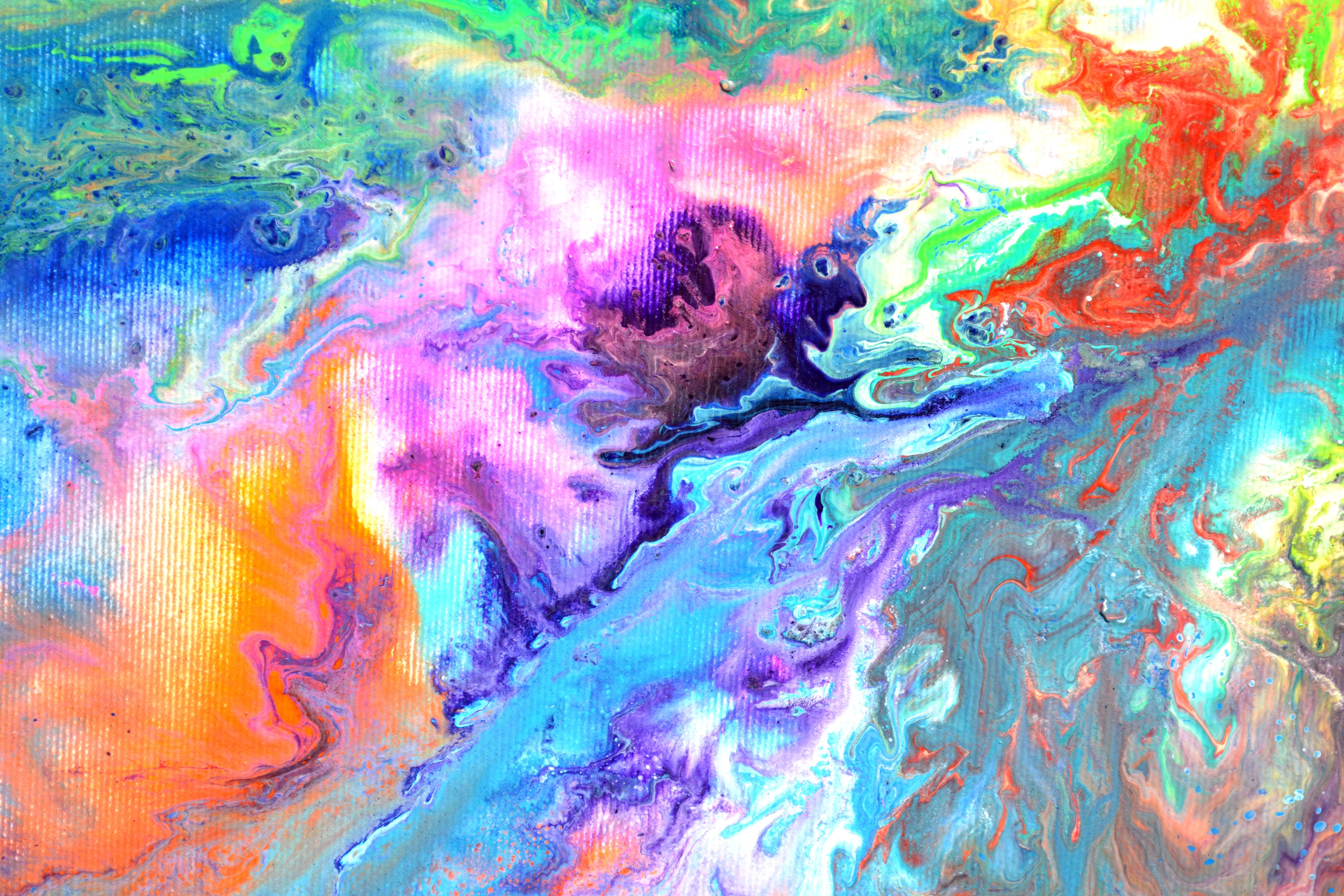 Flowing Energy 29 - Small Colourful Modern Painting 4