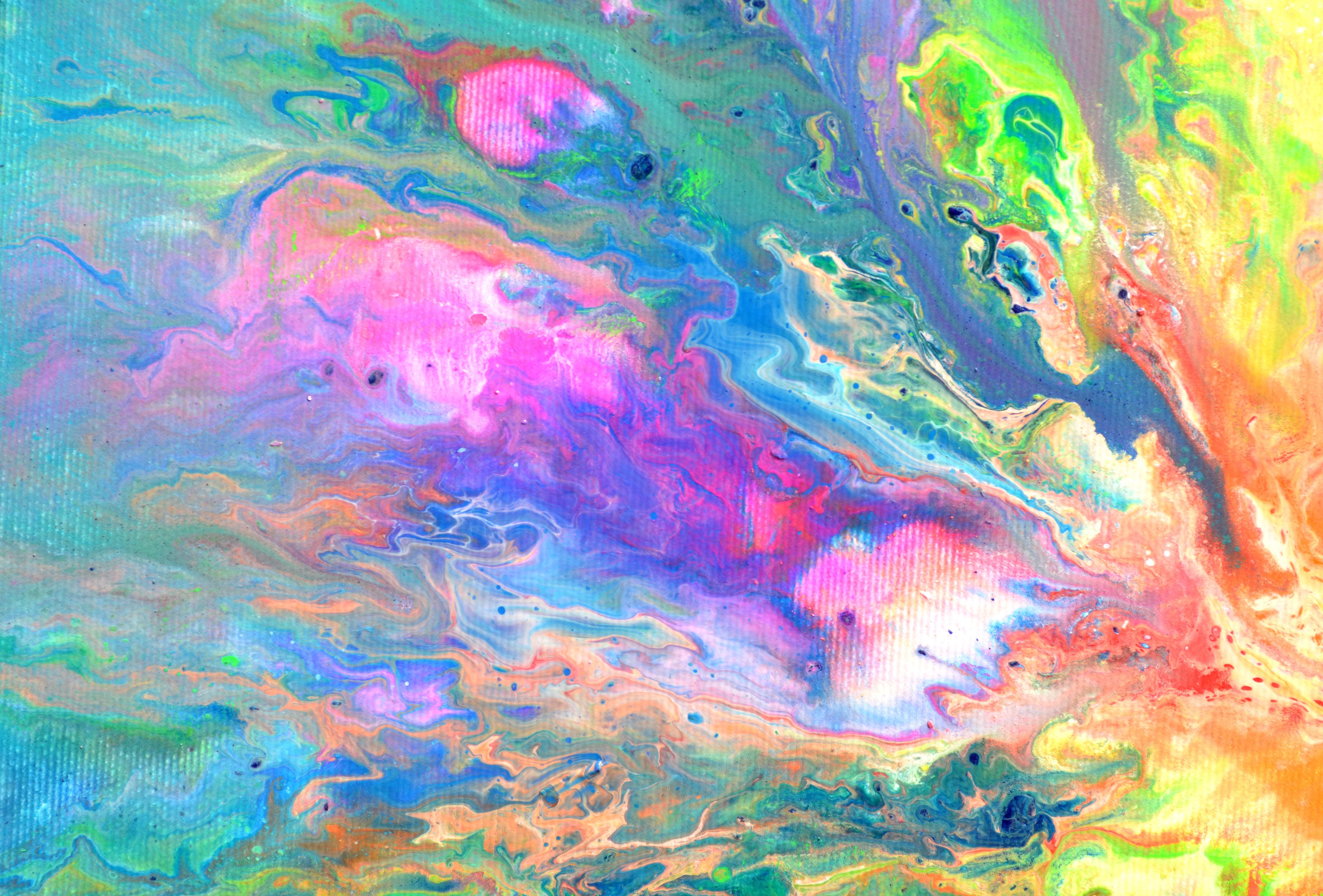 Flowing Energy 29 - Small Colourful Modern Painting 5