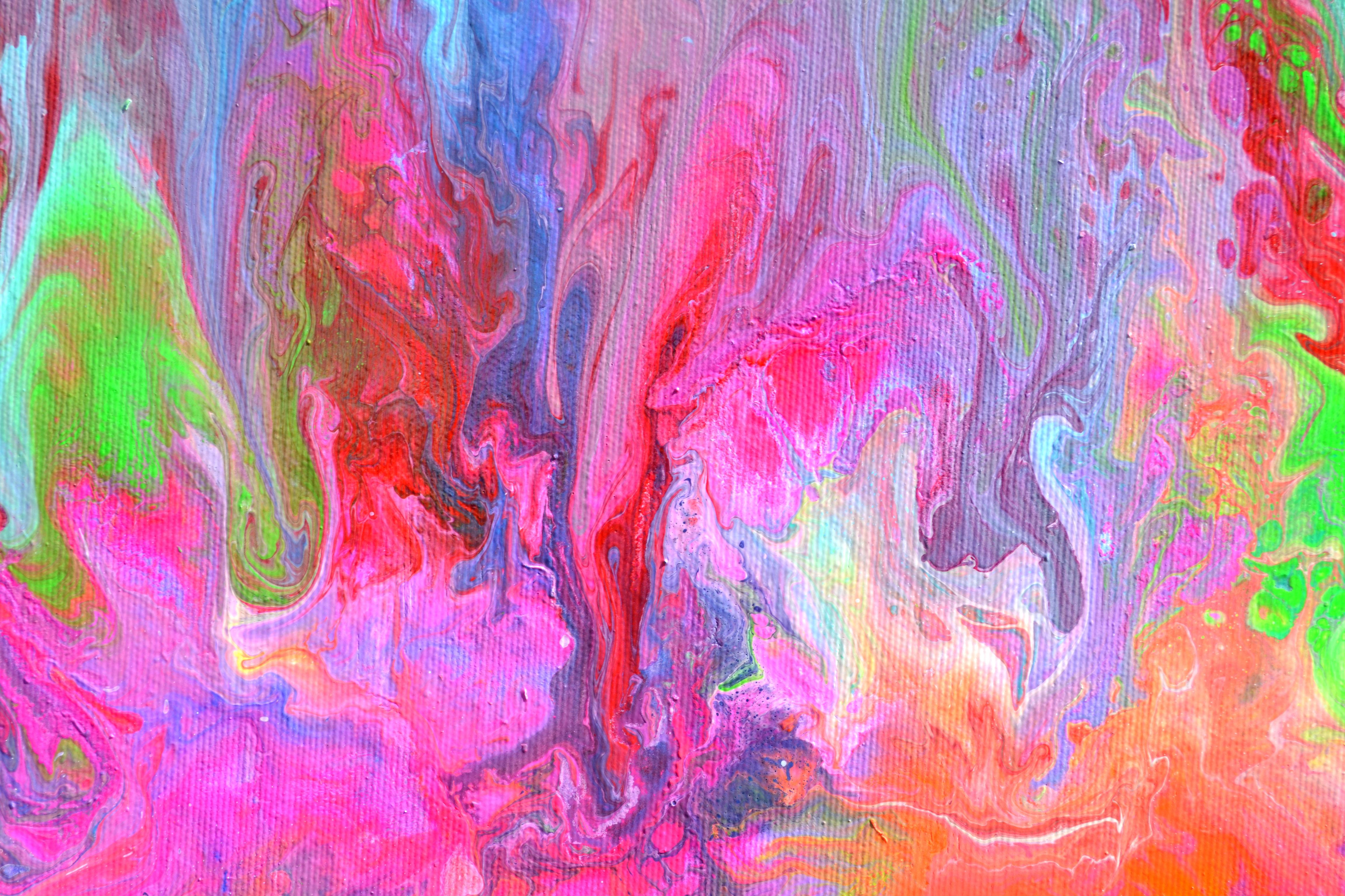 Flowing Energy 30 - Large Colorful Vivid Abstract Painting For Sale 9