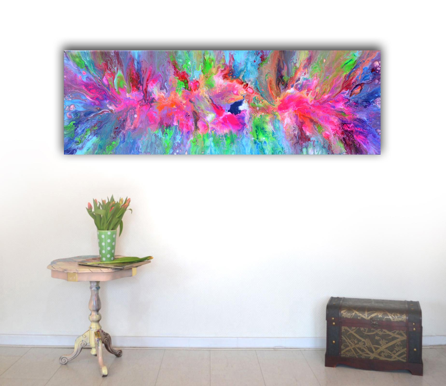 Flowing Energy 30 - Large Colorful Vivid Abstract Painting For Sale 1