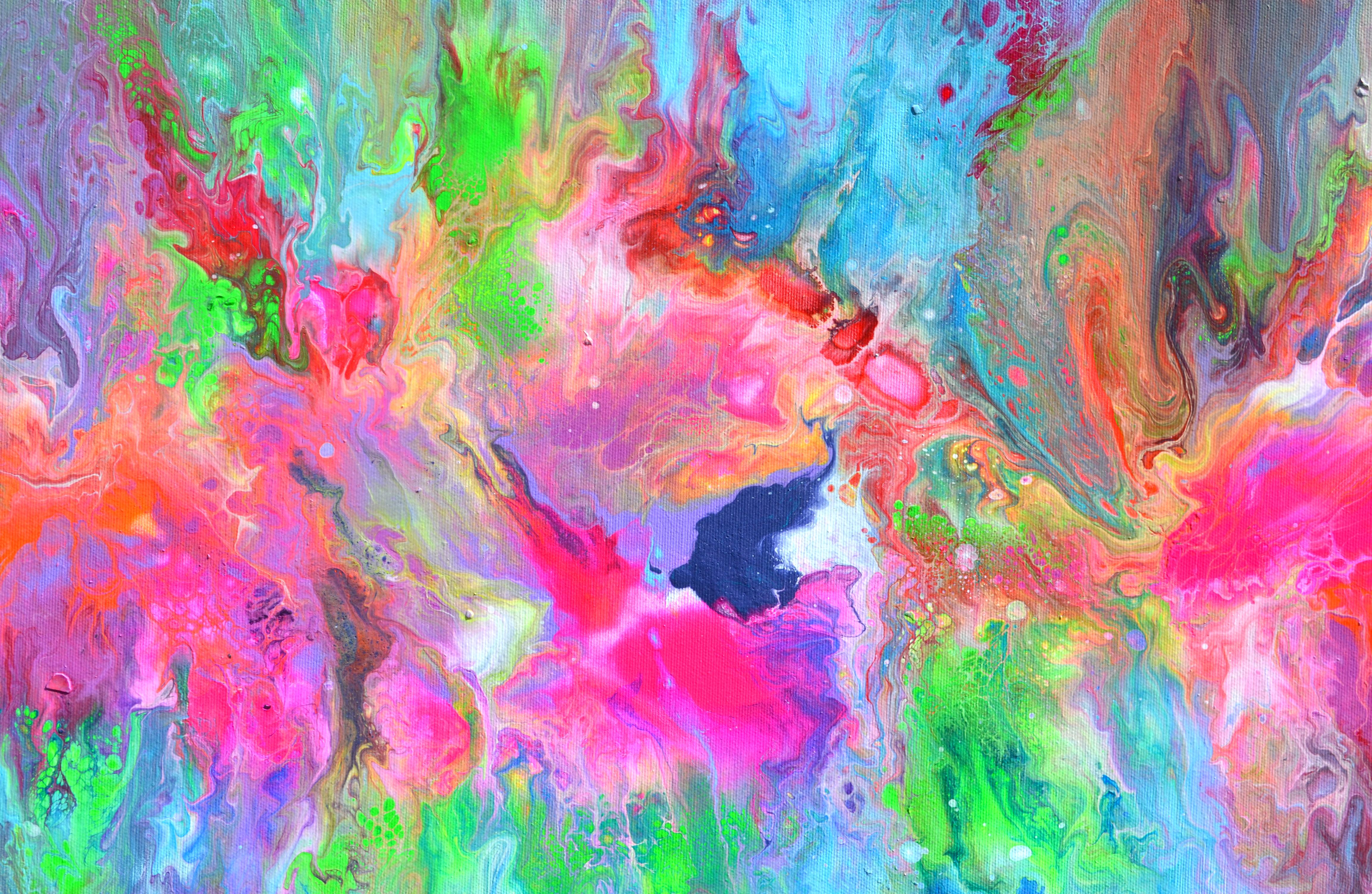 Flowing Energy 30 - Large Colorful Vivid Abstract Painting For Sale 2