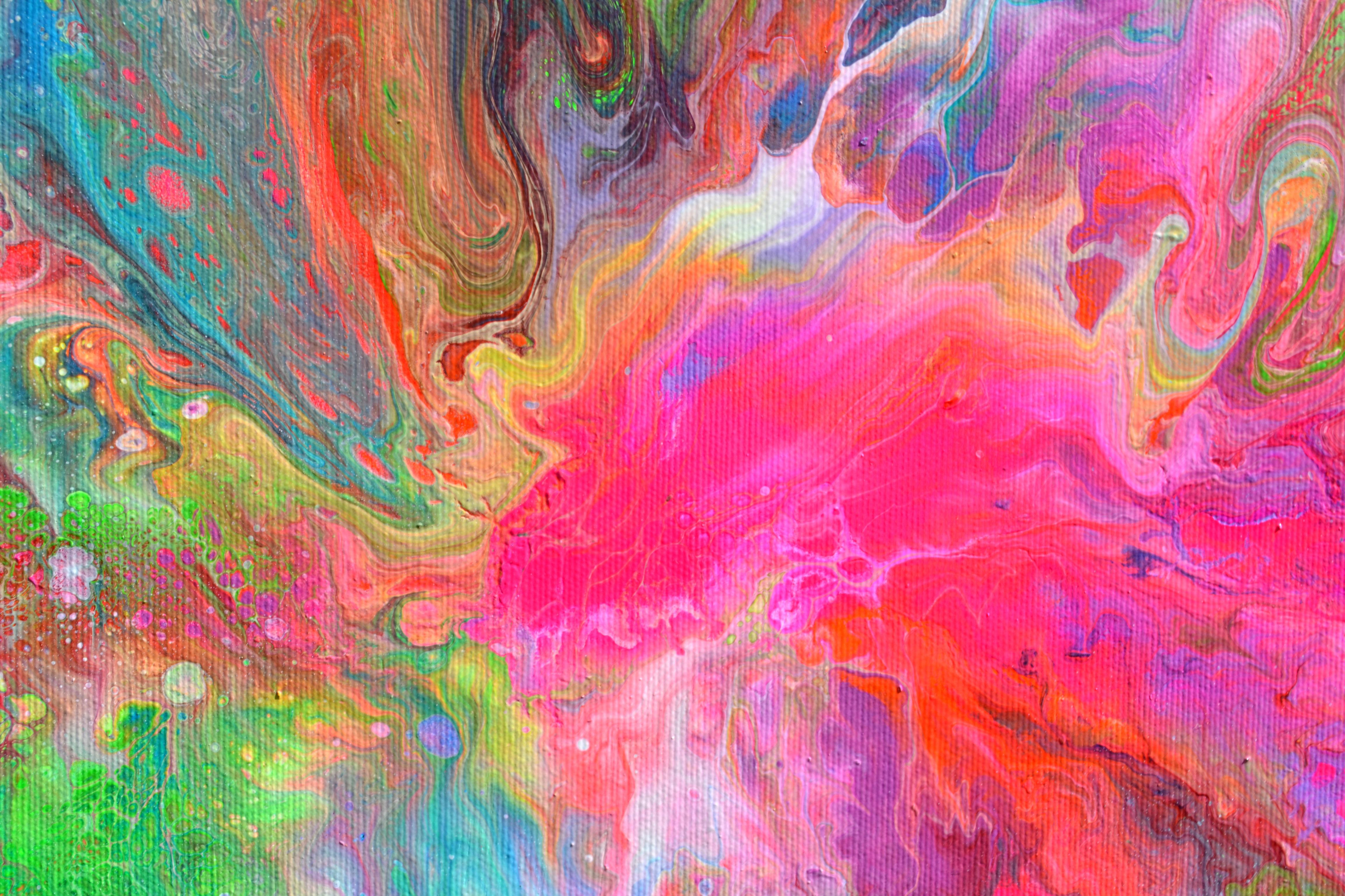 Flowing Energy 30 - Large Colorful Vivid Abstract Painting For Sale 5