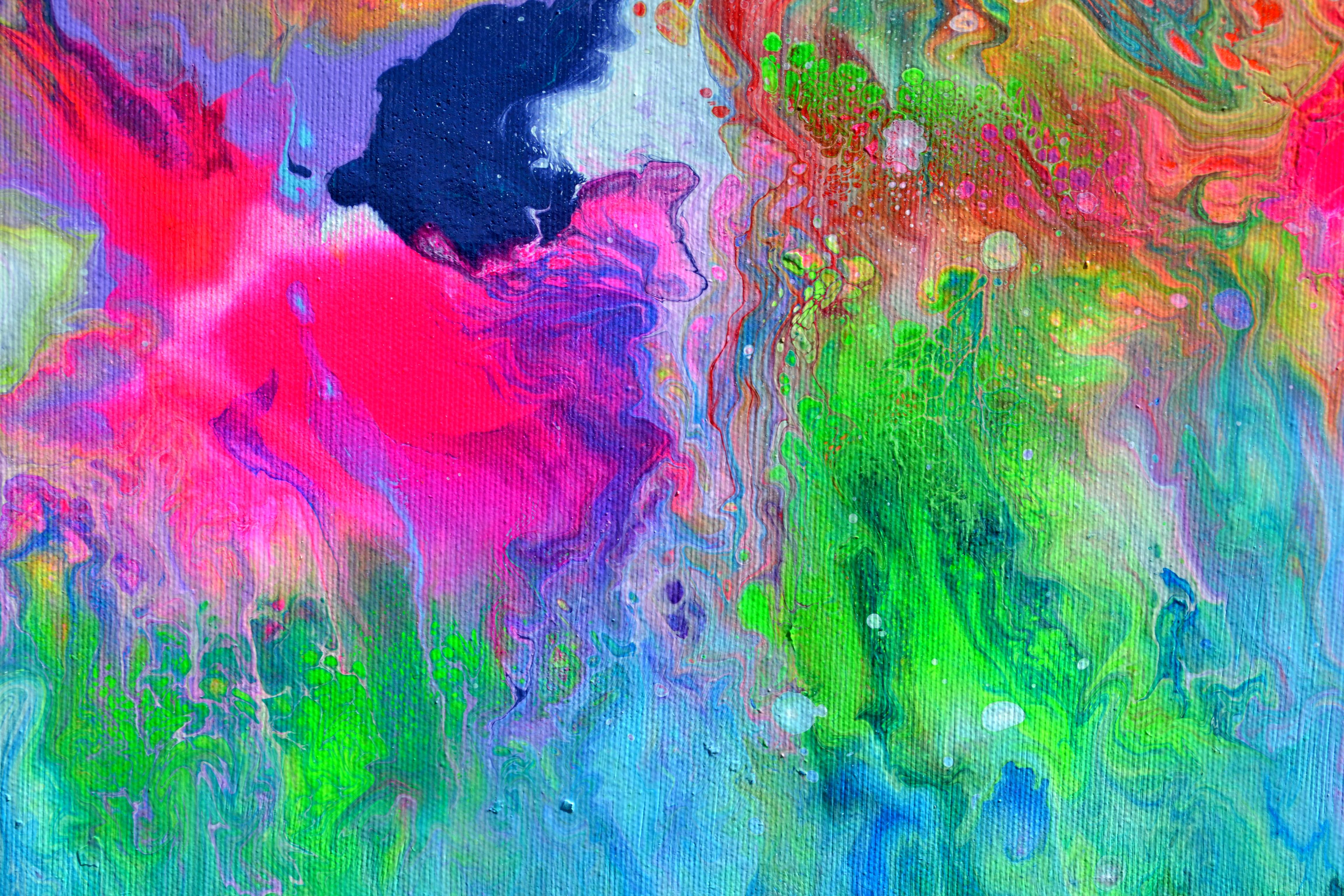 Flowing Energy 30 - Large Colorful Vivid Abstract Painting For Sale 6