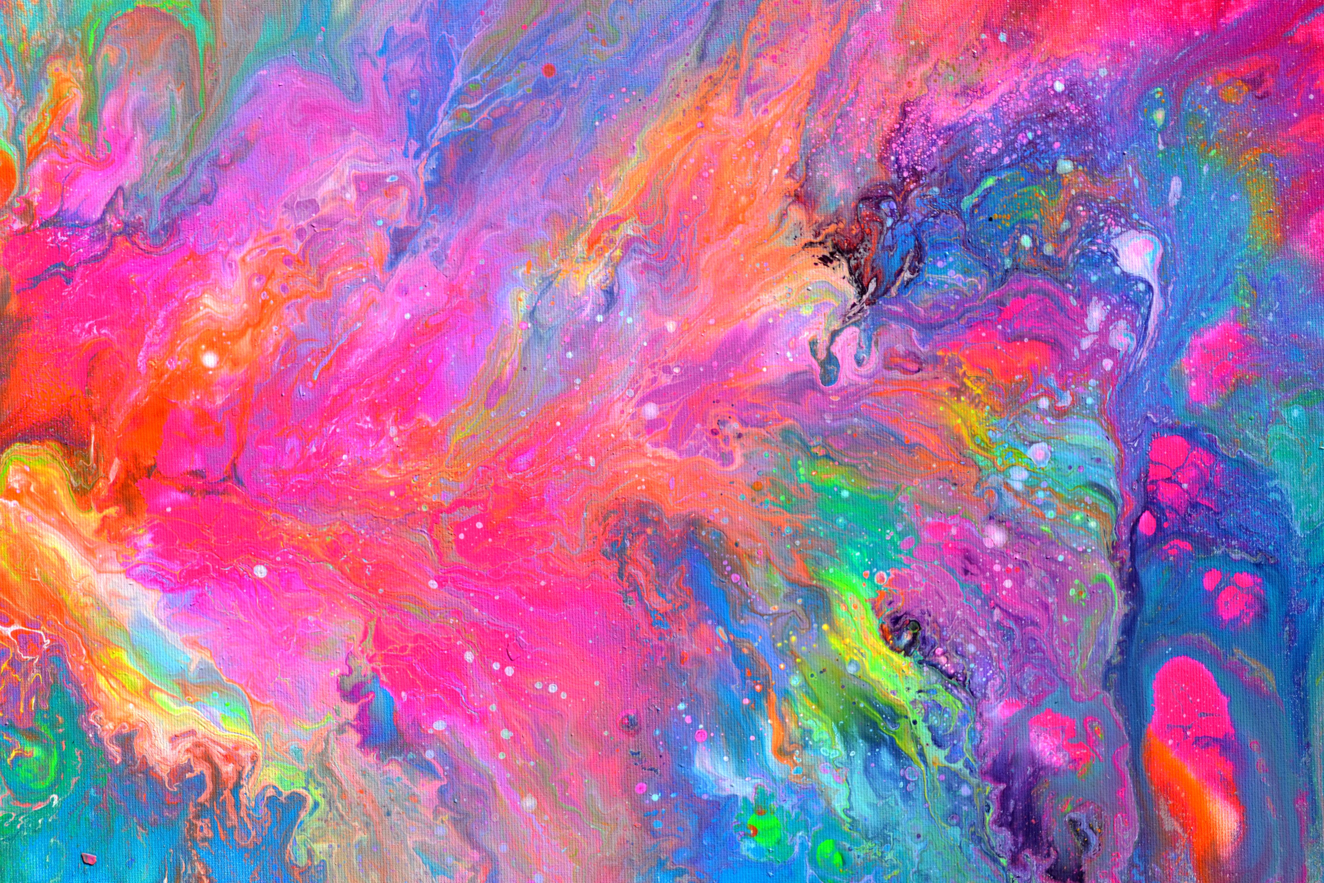 Flowing Energy 32 - Large Colorful Vivid Abstract Painting For Sale 2
