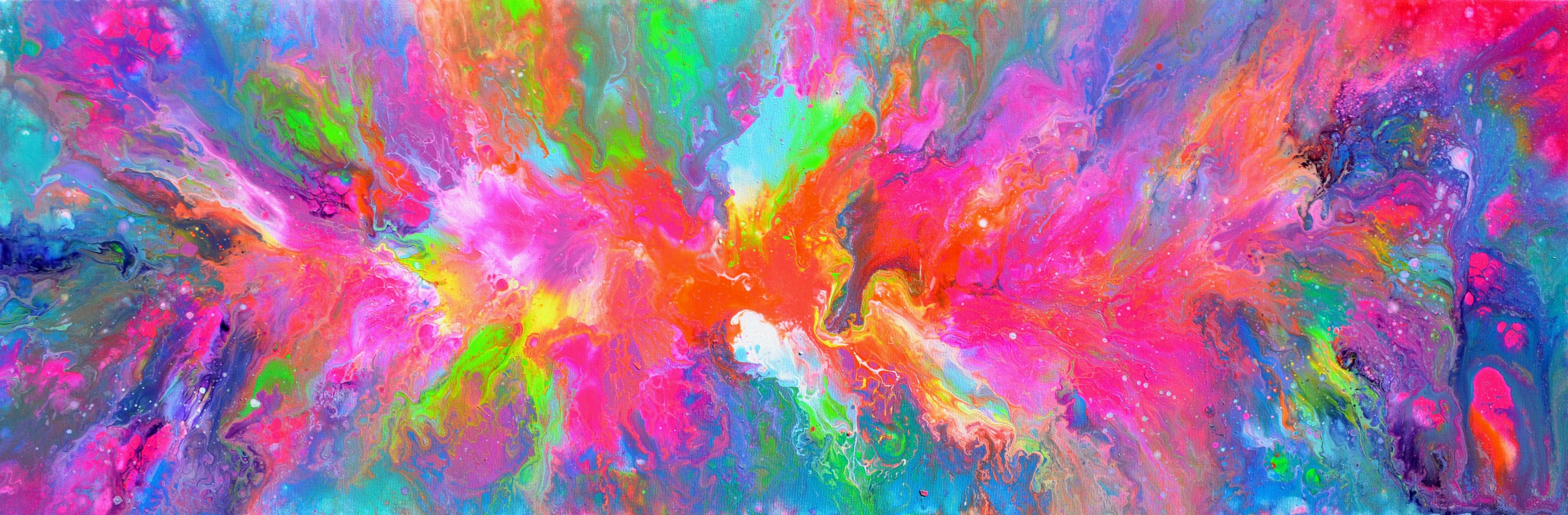SOOS TIBERIU Interior Painting - Flowing Energy 32 - Large Colorful Vivid Abstract Painting