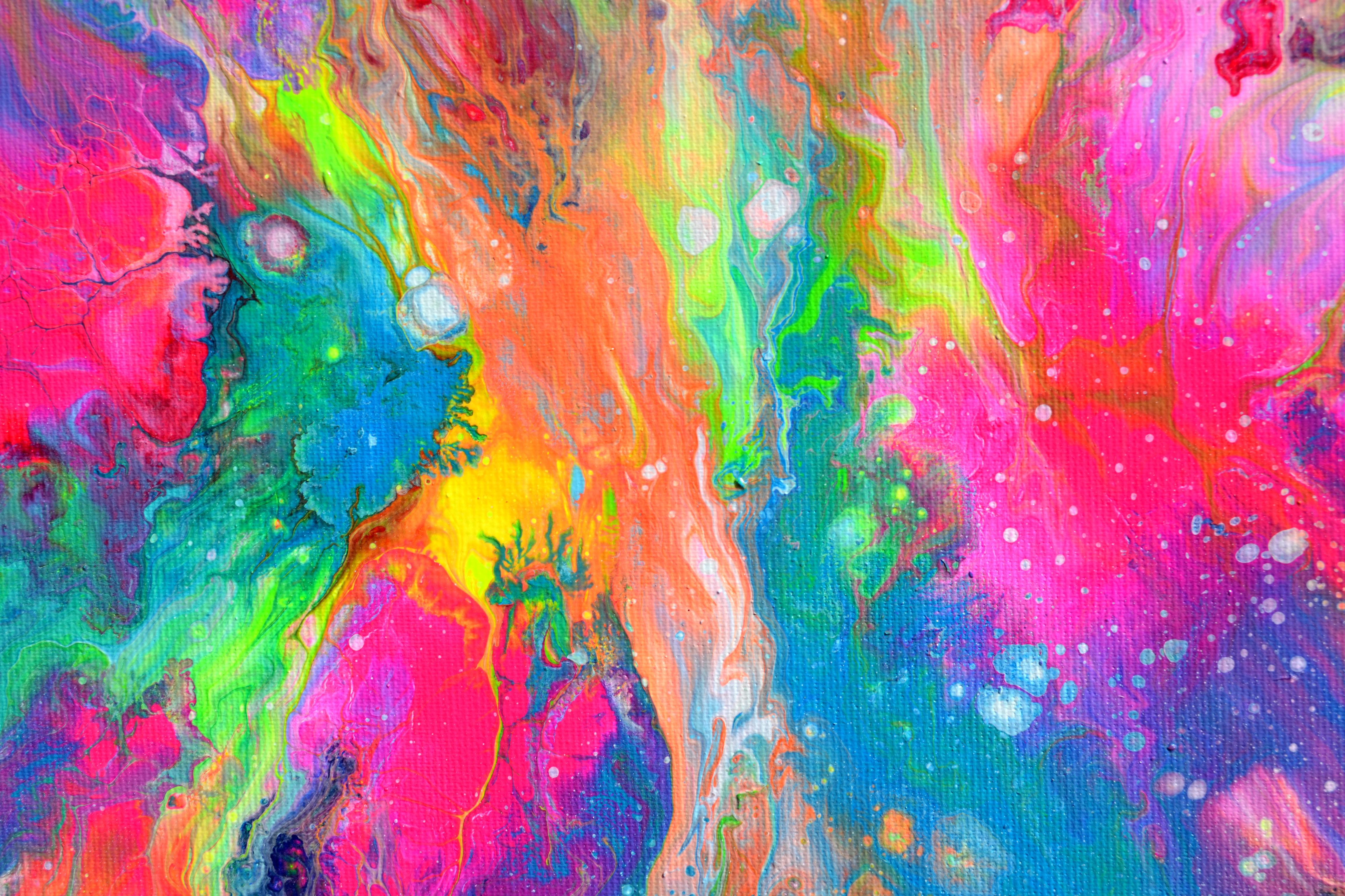Flowing Energy 33 - Große bunte Vivid abstrakte Malerei im Angebot 2